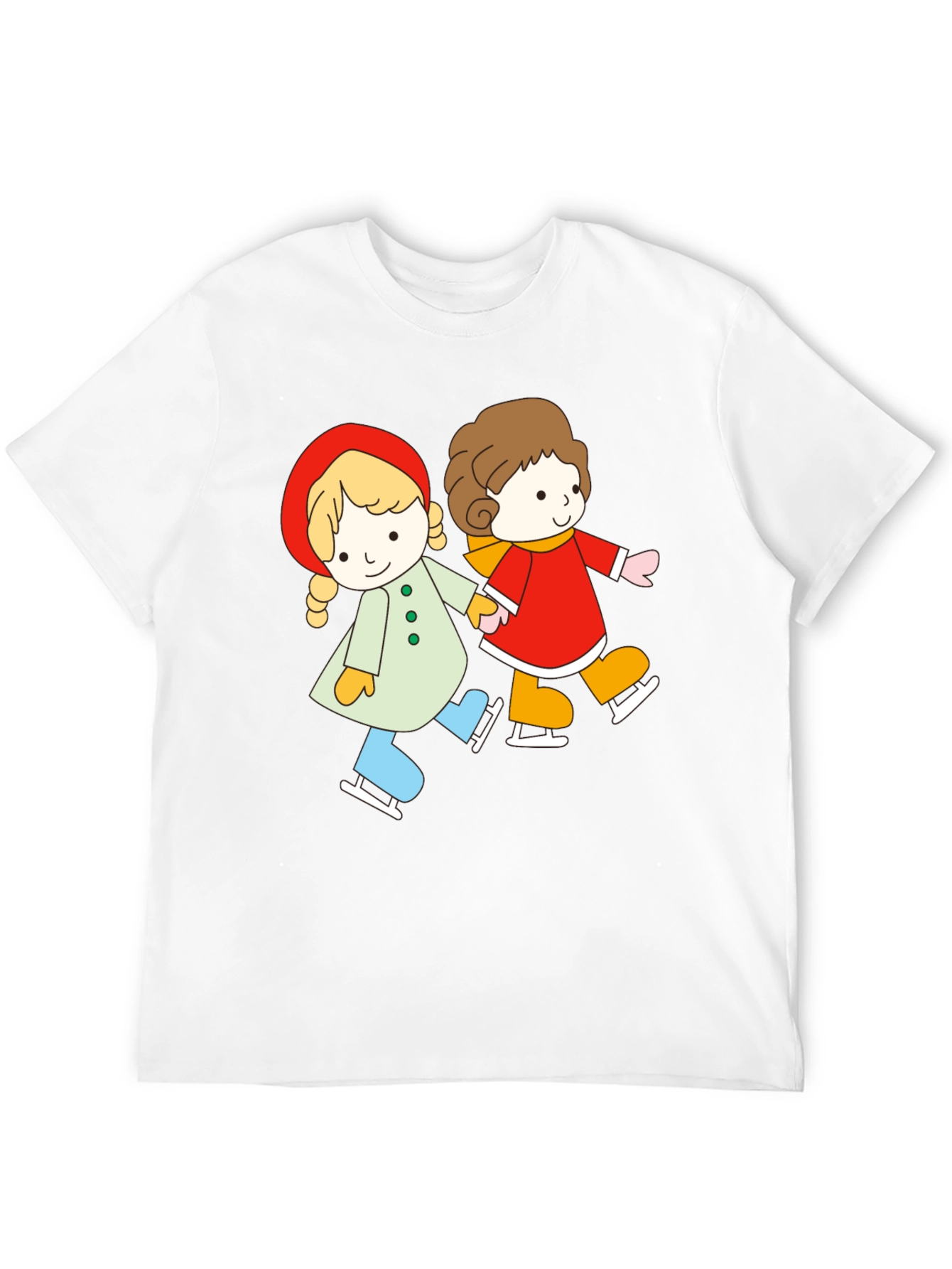 Cute Cartoon Skating Tee