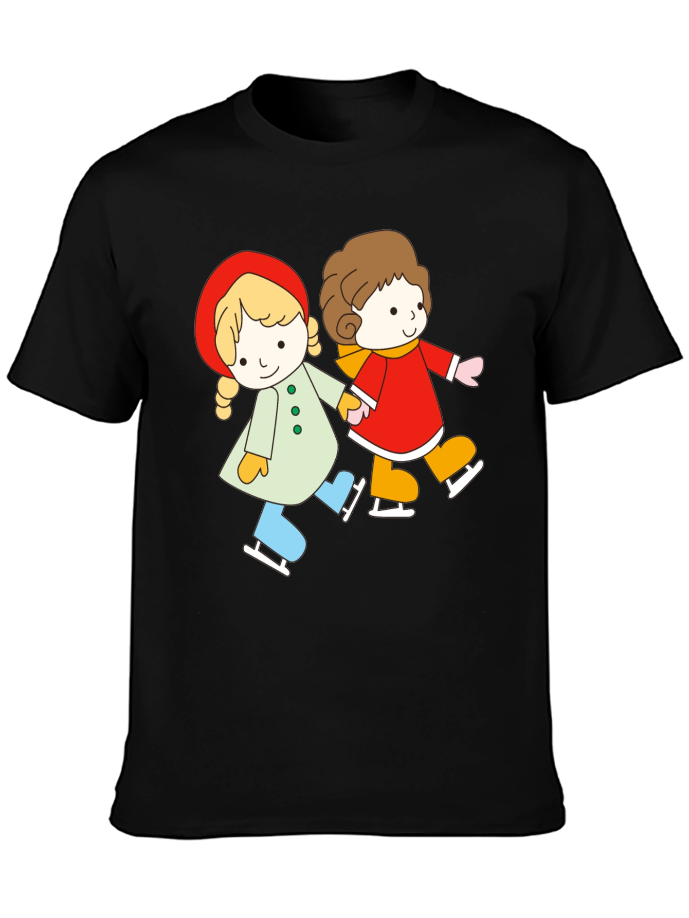 Cute Cartoon Skating Tee