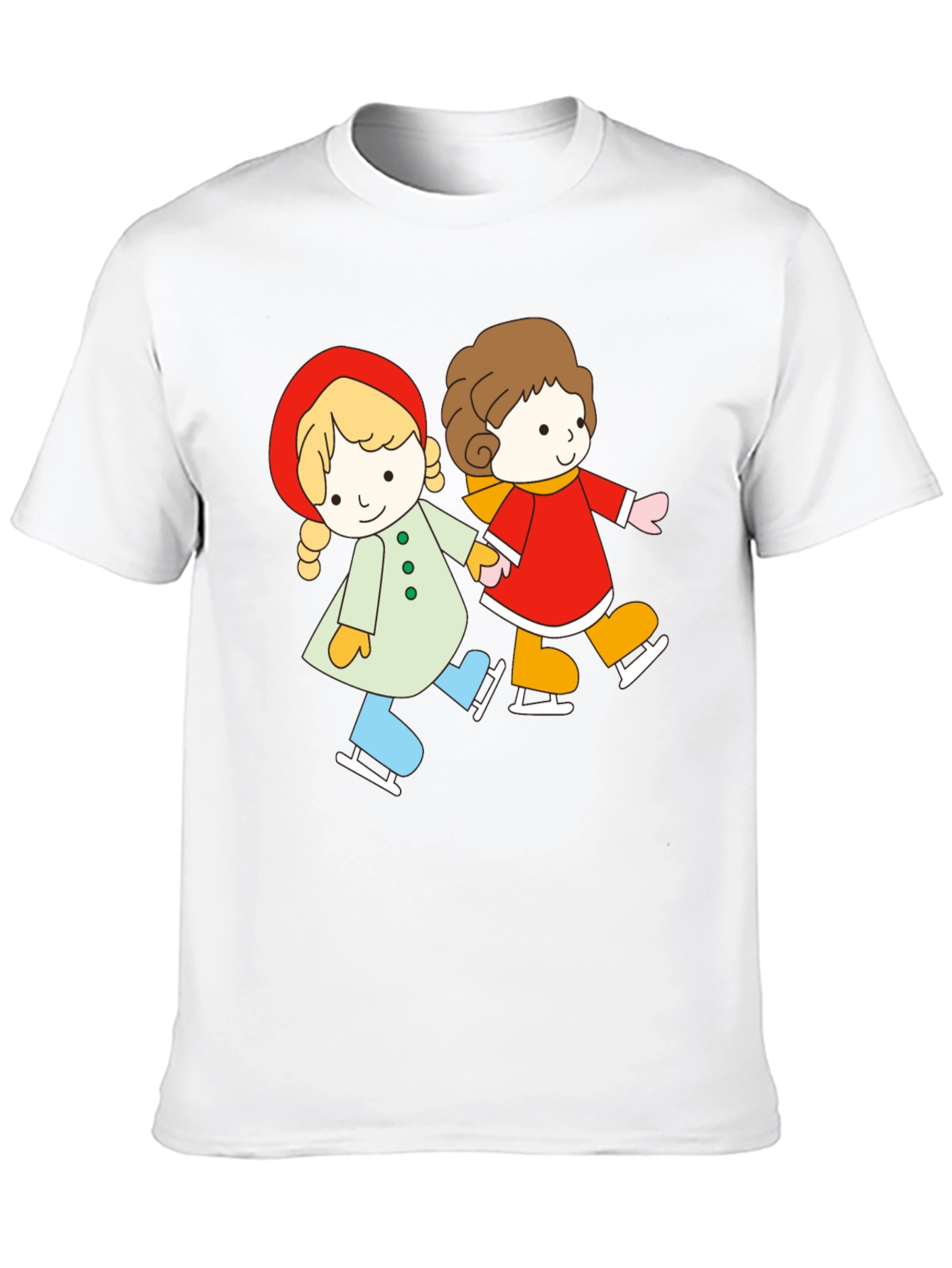 Cute Cartoon Skating Tee