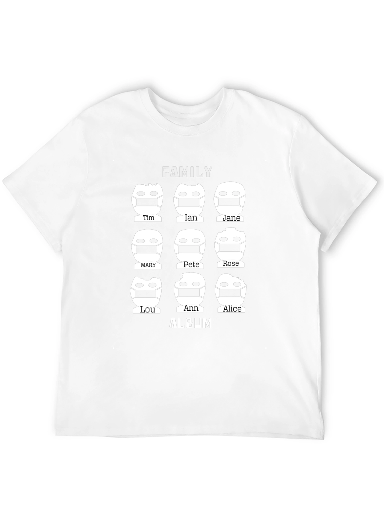 Family Album Graphic Tee - Novelty T-Shirt