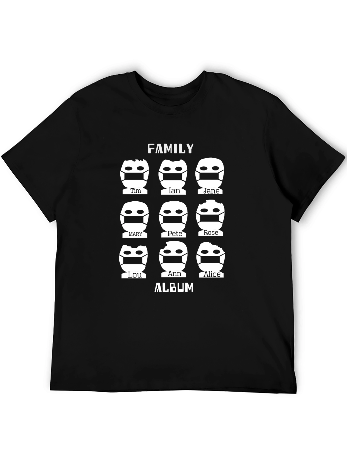 Family Album Graphic Tee - Novelty T-Shirt