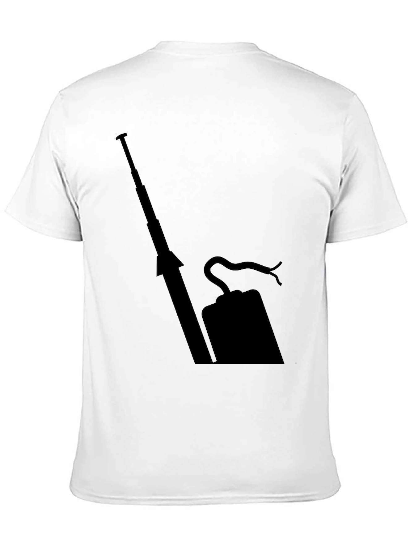 Mens Black T-Shirt with Abstract Print