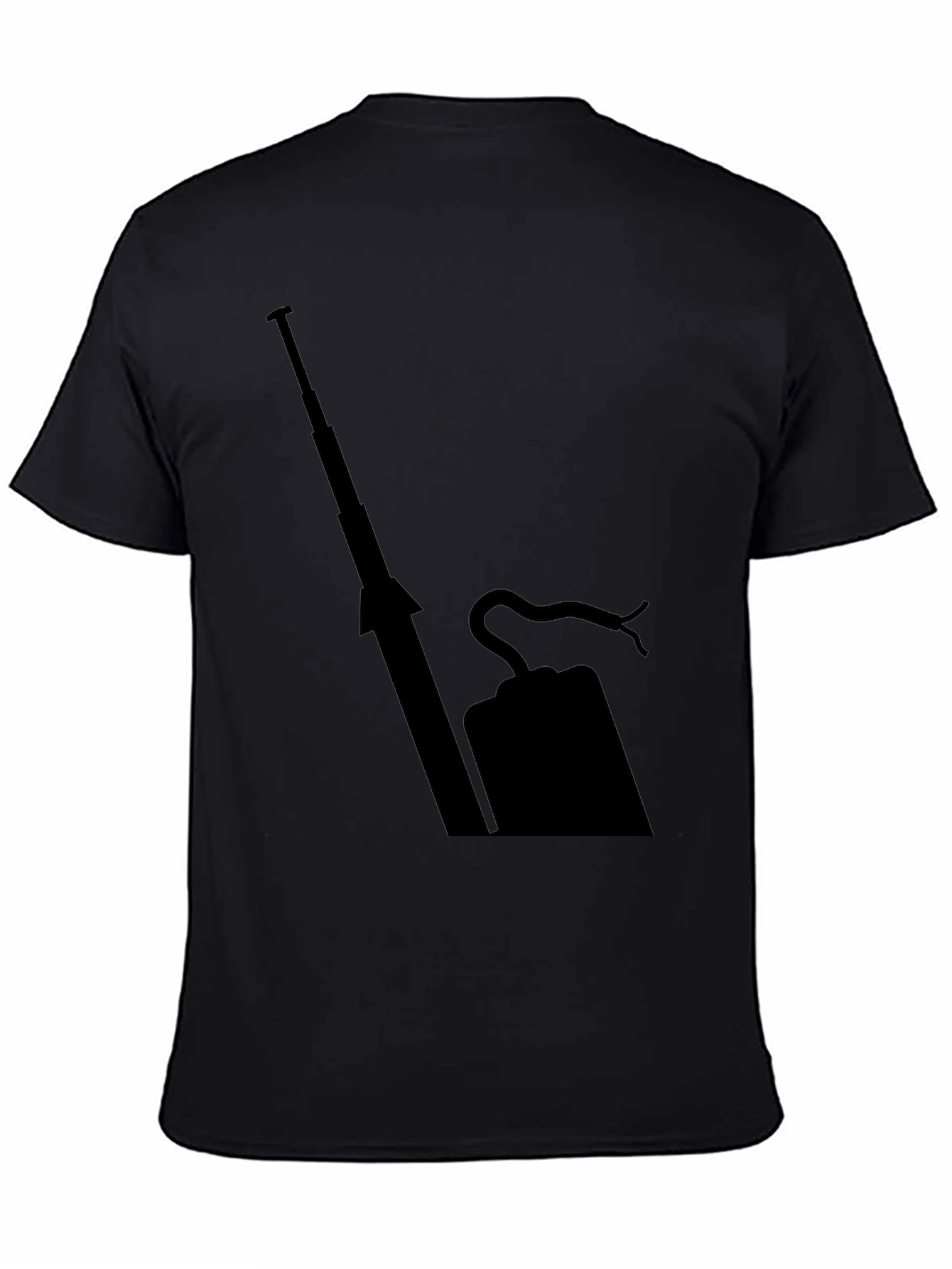 Mens Black T-Shirt with Abstract Print