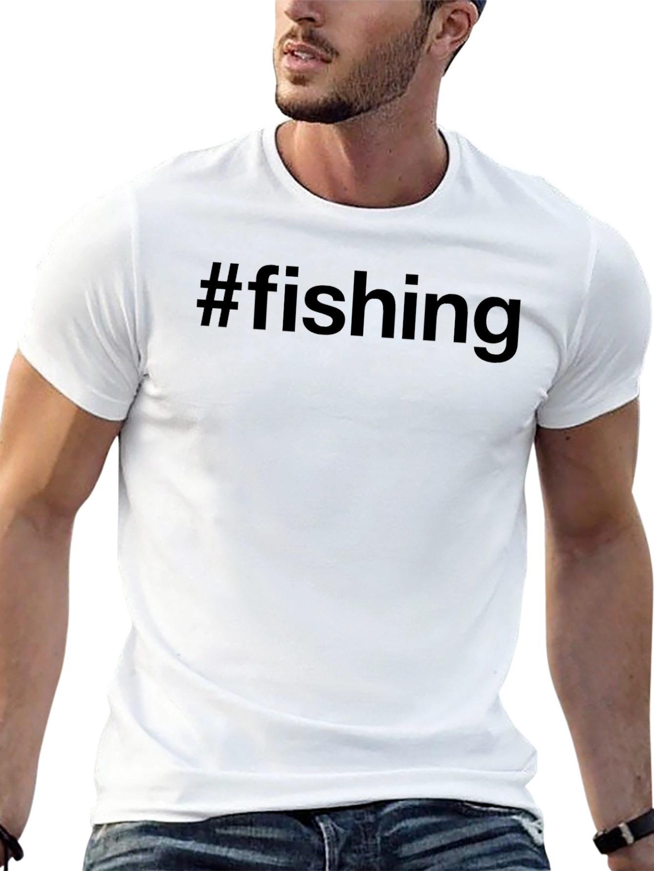 Mens #fishing Graphic Tee - Black