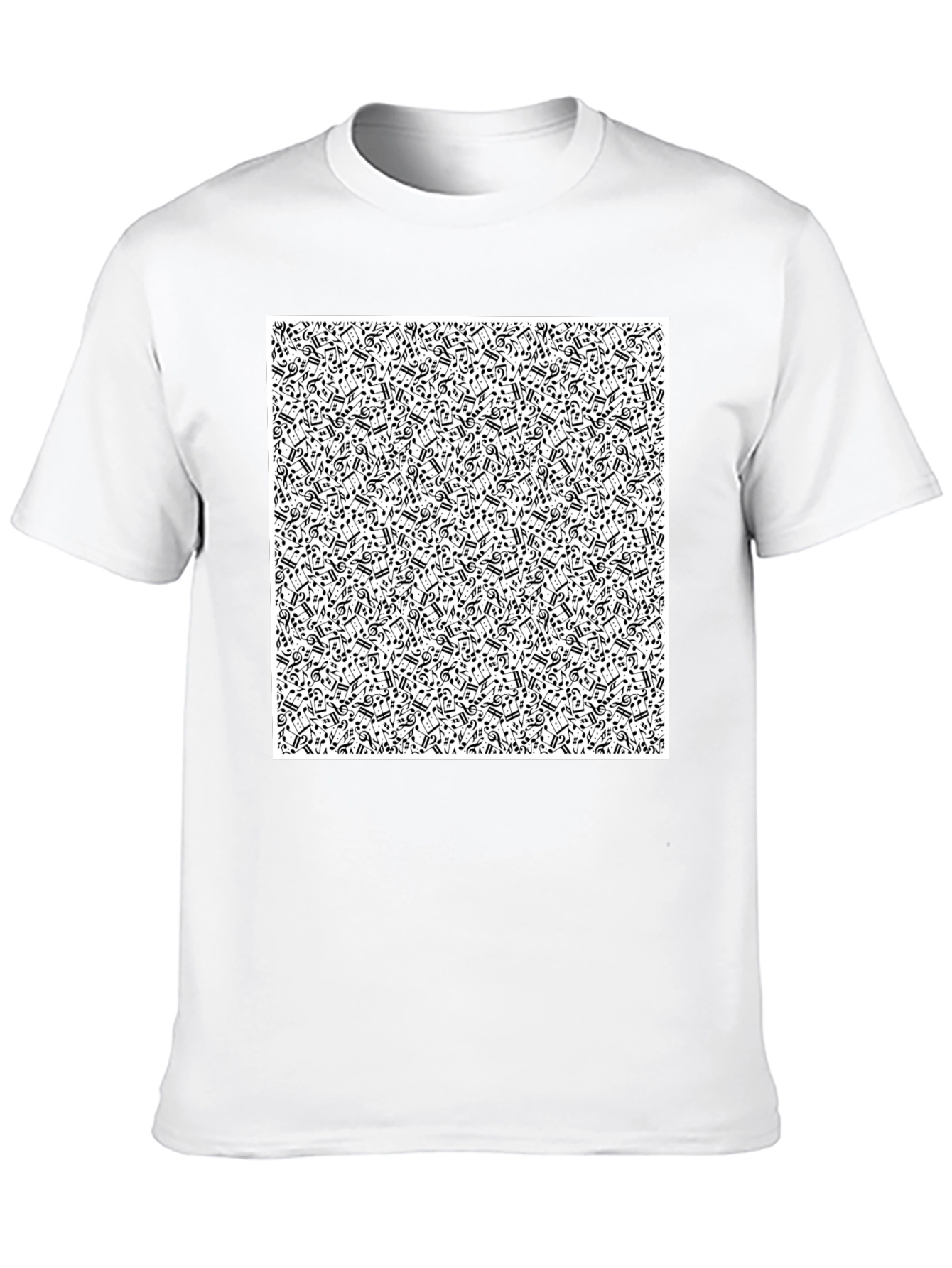 Musical Notes Black T-Shirt