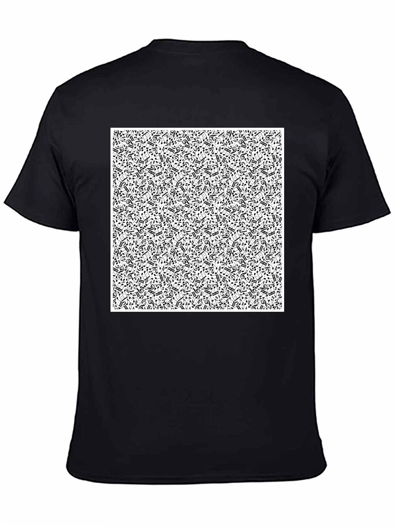 Musical Notes Black T-Shirt