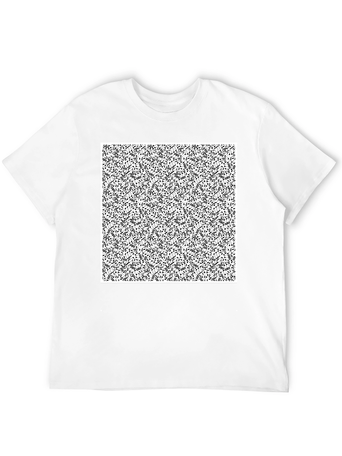 Musical Notes Black T-Shirt