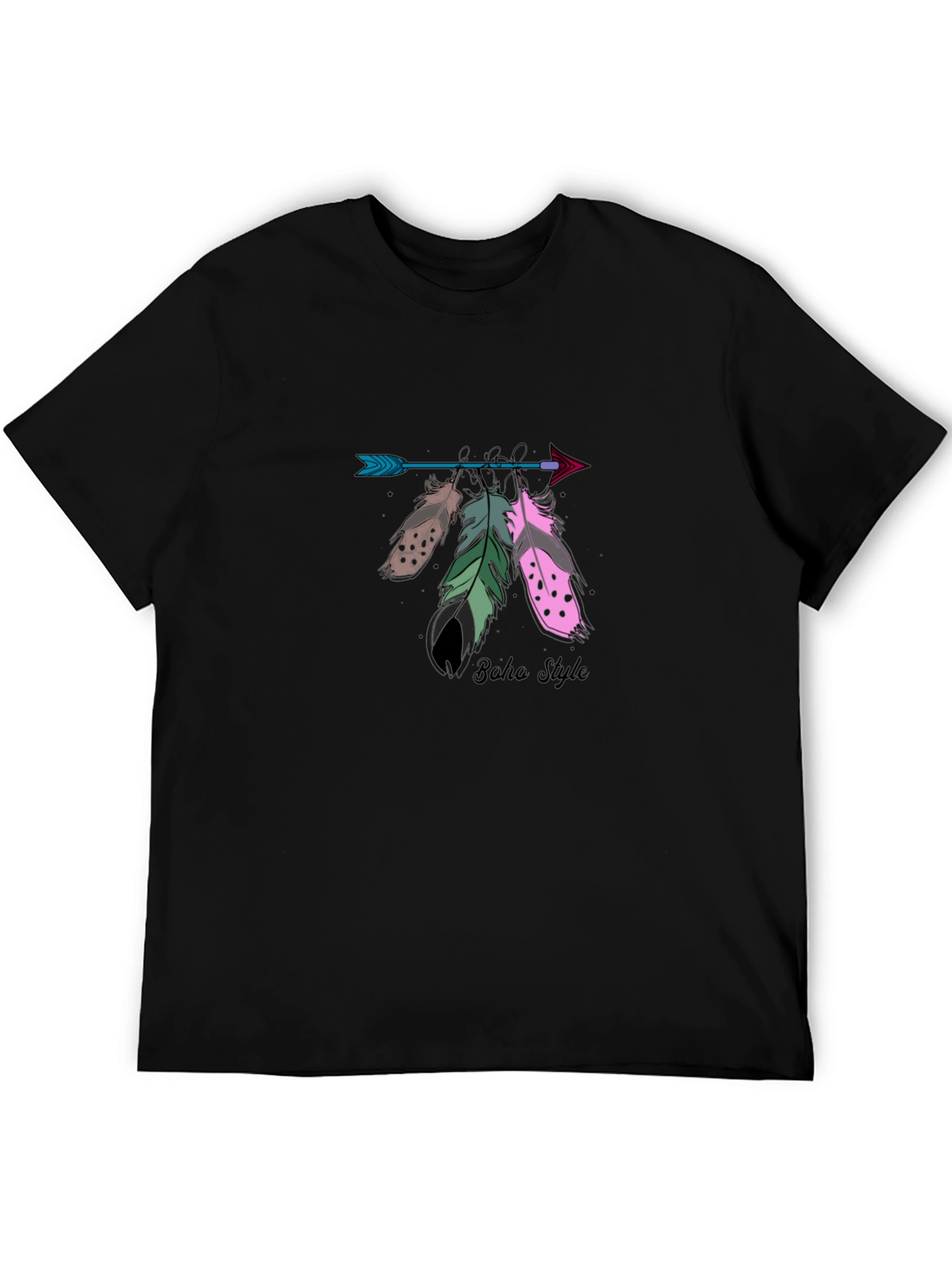 Boho Arrow Feather Graphic T-Shirt