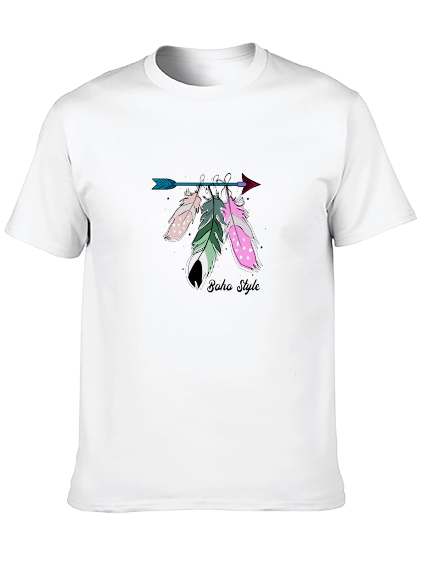 Boho Arrow Feather Graphic T-Shirt