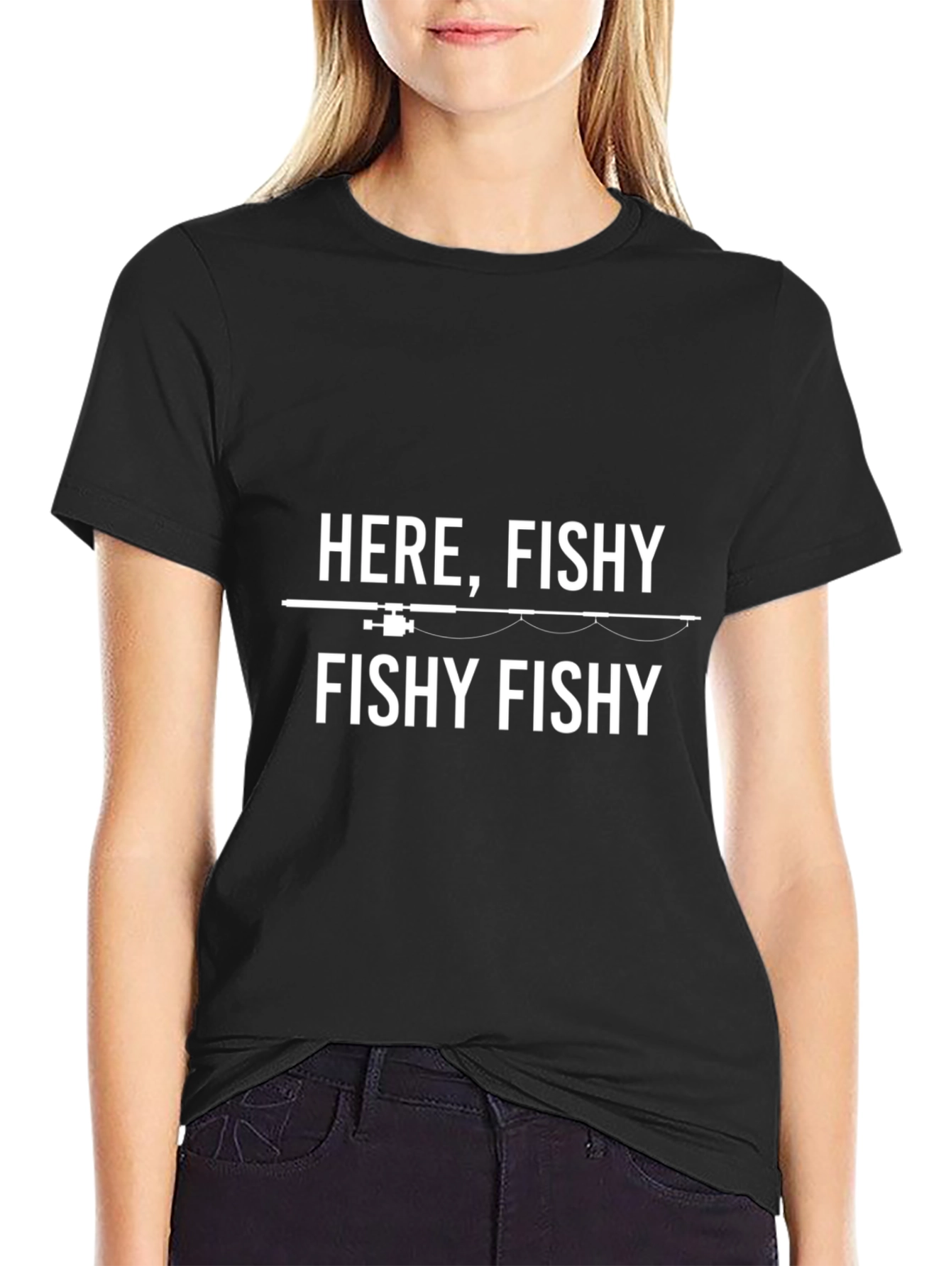 Here Fishy Fishy Fishing Tee