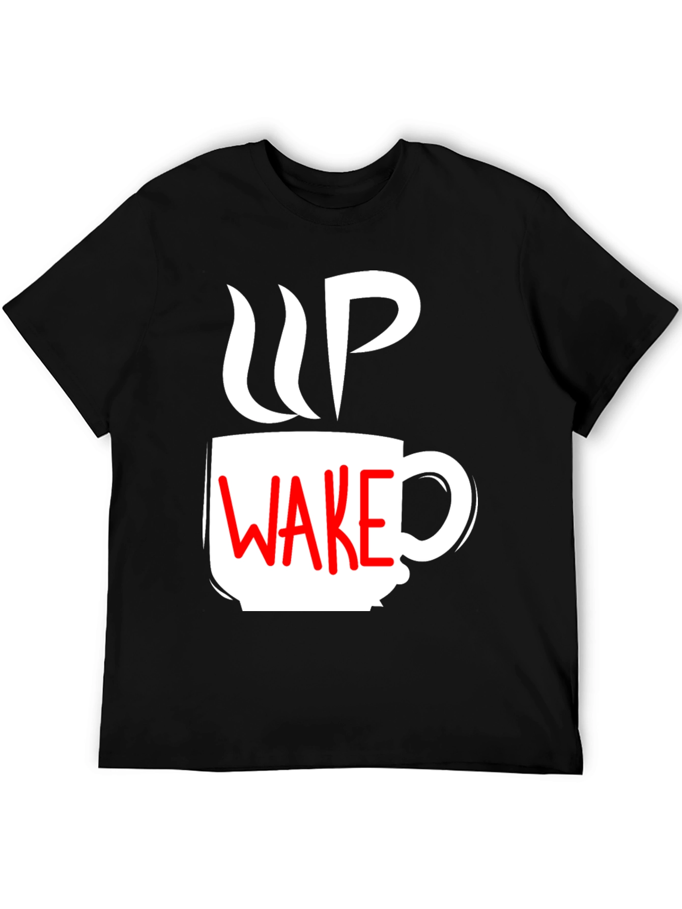 Wake Up Coffee Graphic Tee - Black