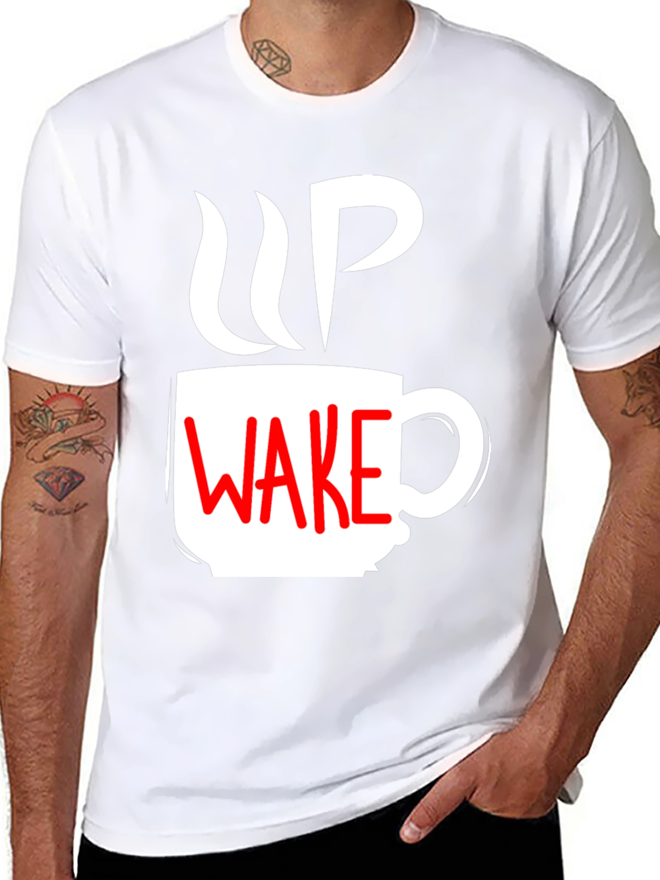 Wake Up Coffee Graphic Tee - Black