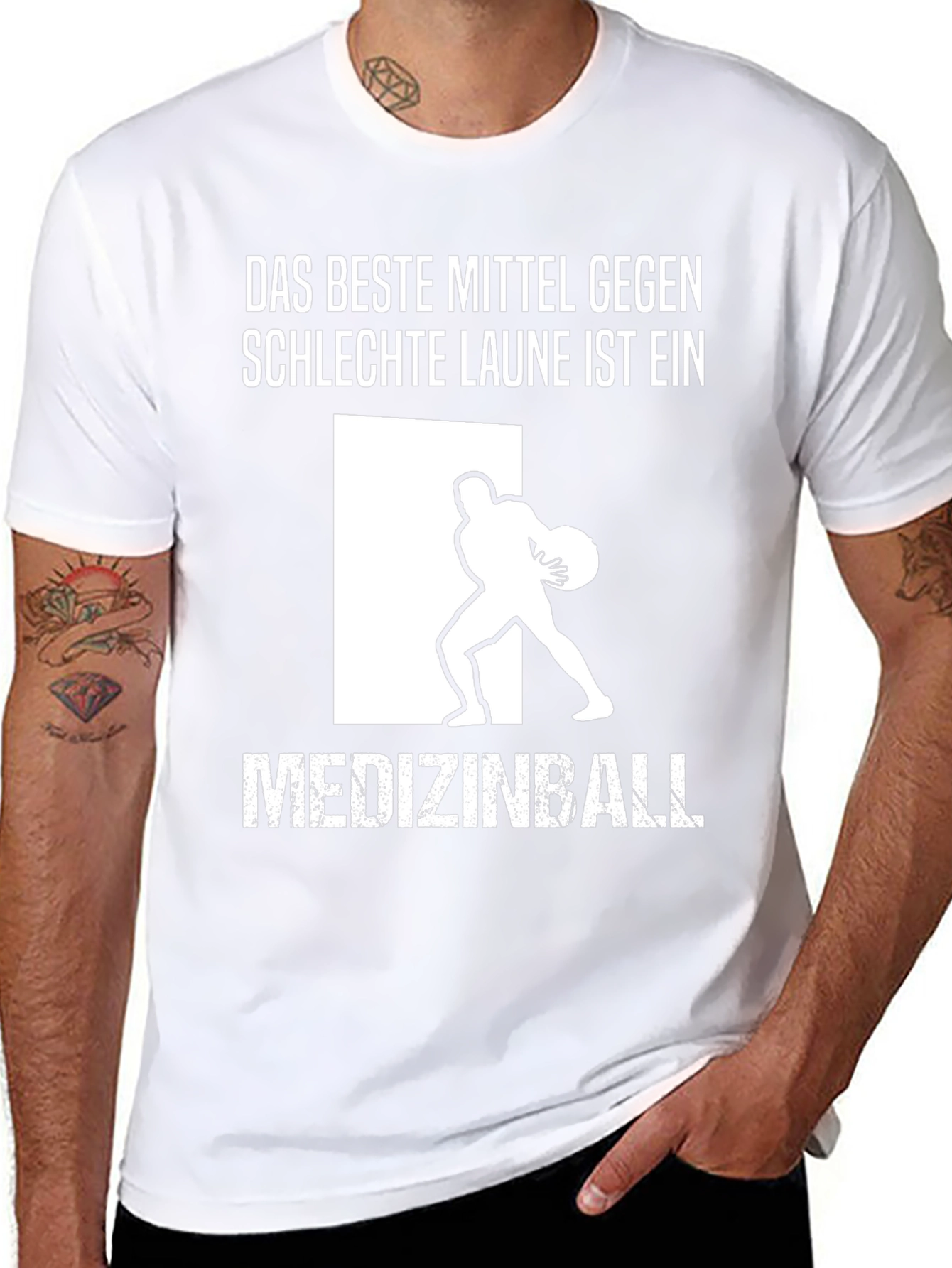 Funny Workout T-Shirt: Medizinball Design