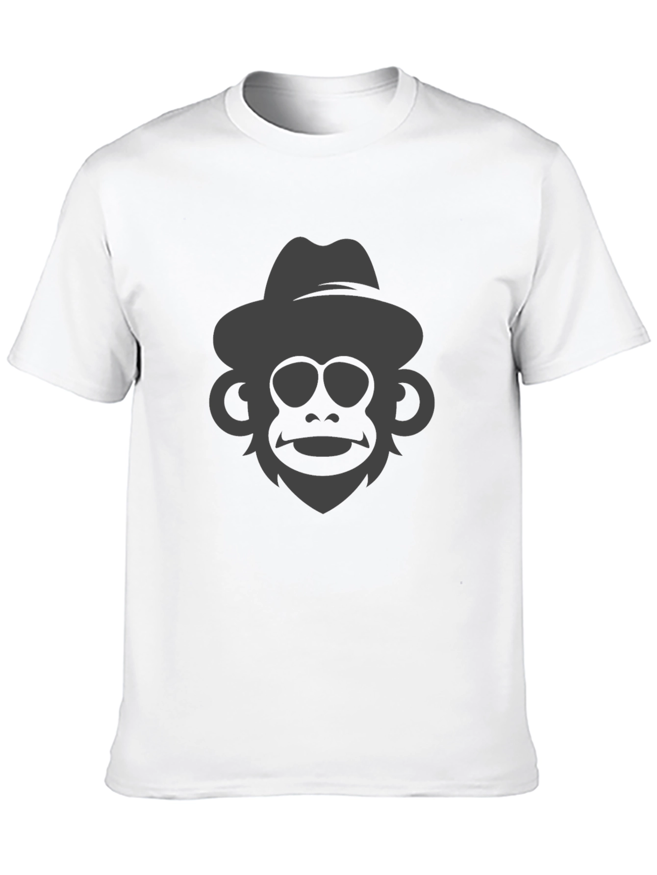 Cool Monkey Graphic Tee - Black Cotton Blend