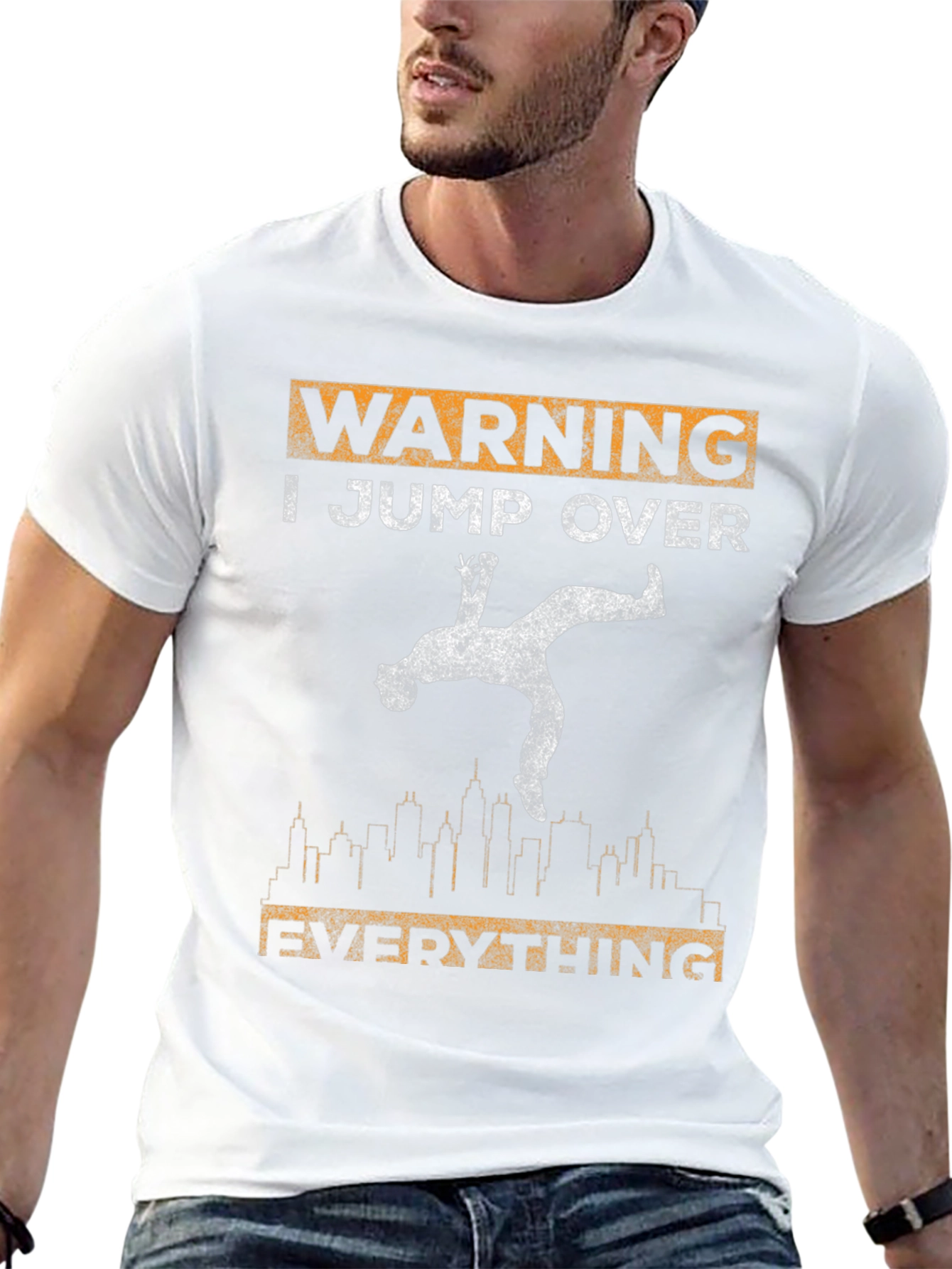 Warning I Jump Over Everything Graphic T-Shirt