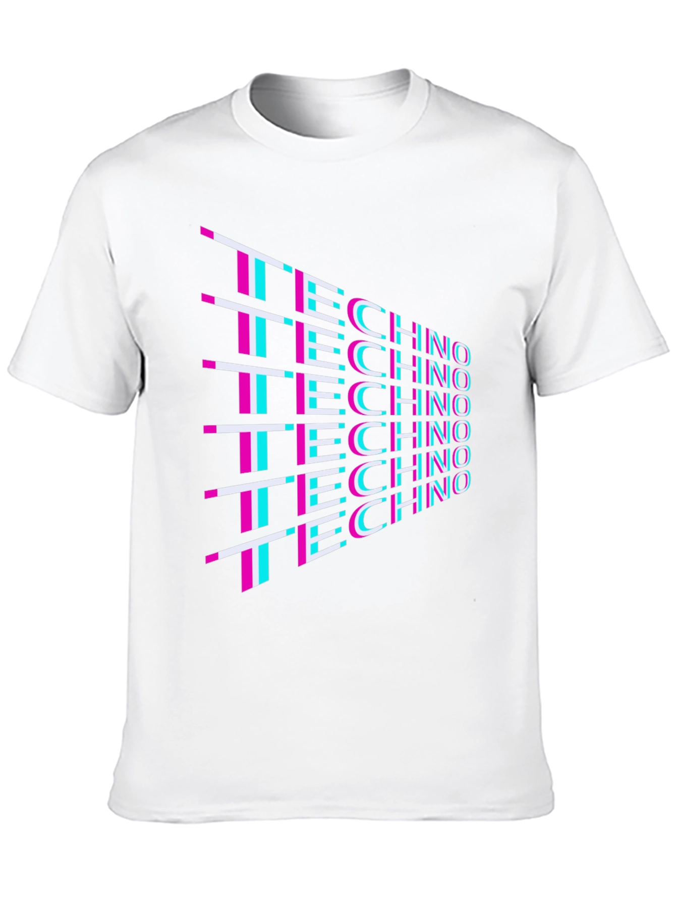 Techno Glitch T-Shirt - Retro 80s Rave Party Tee