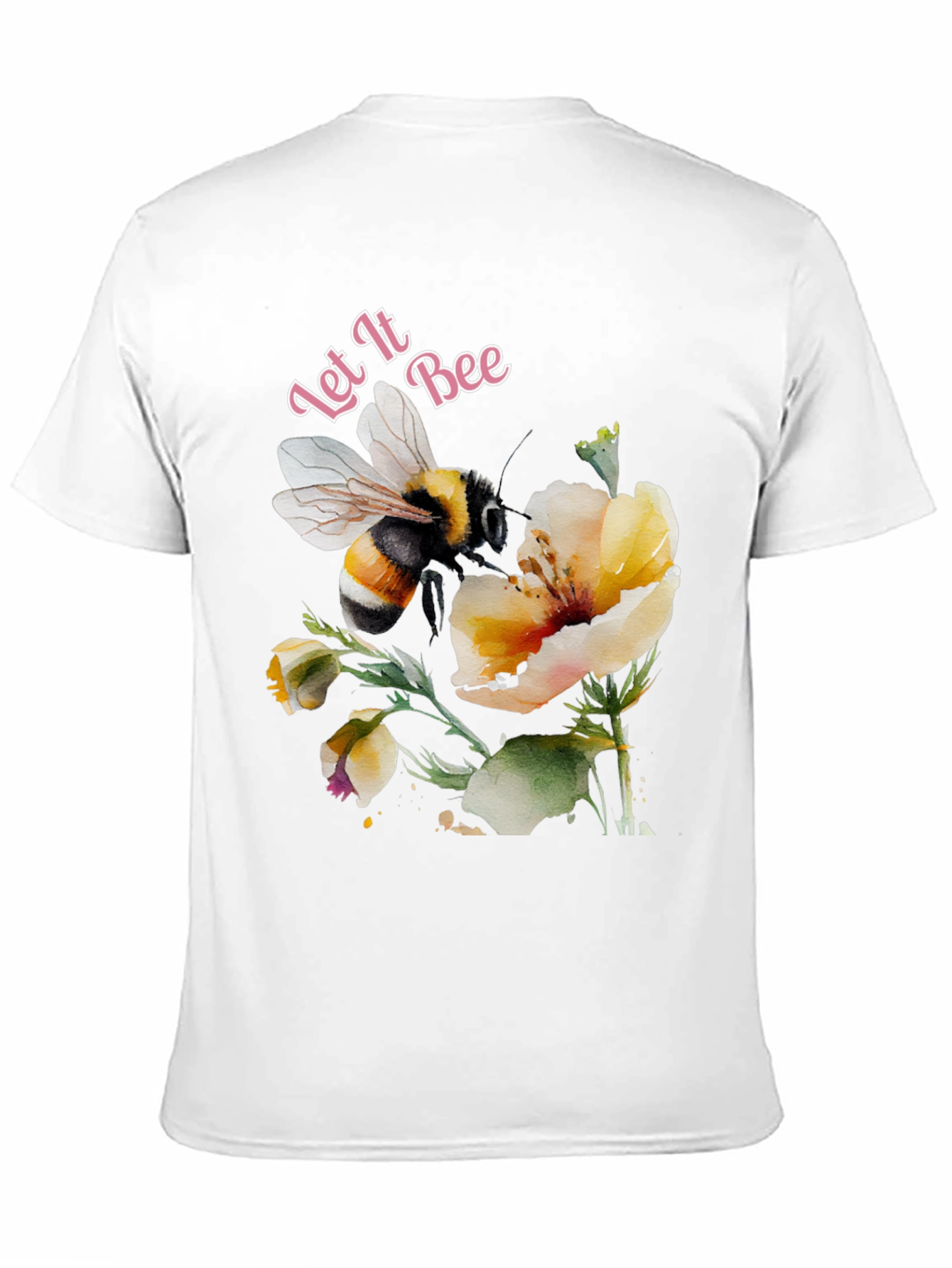 Let It Bee Graphic Tee - Black Cotton T-Shirt