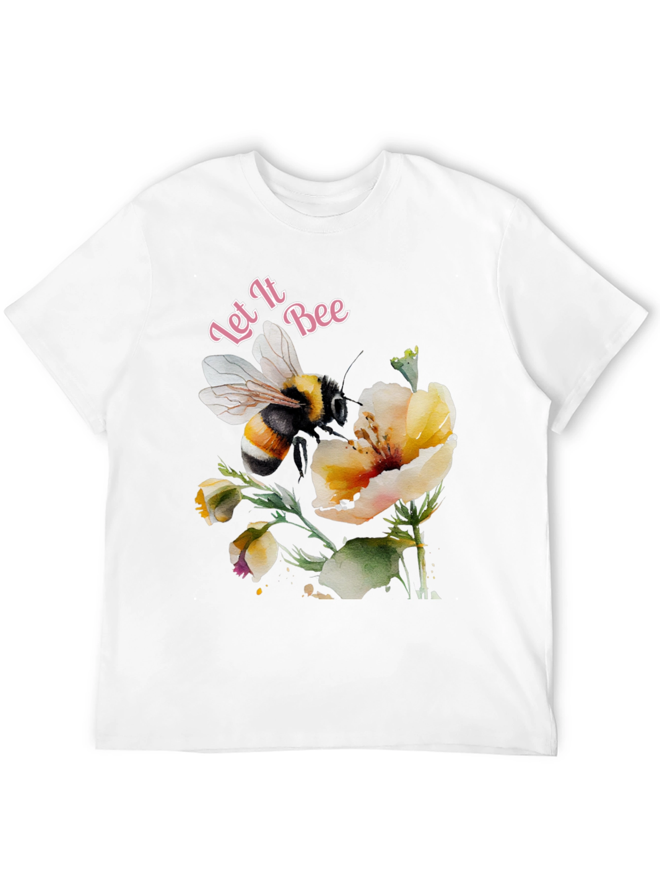 Let It Bee Graphic Tee - Black Cotton T-Shirt