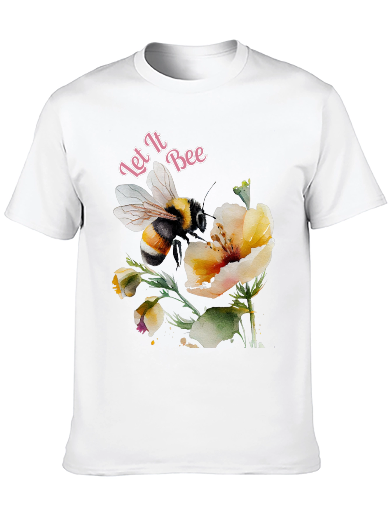 Let It Bee Graphic Tee - Black Cotton T-Shirt
