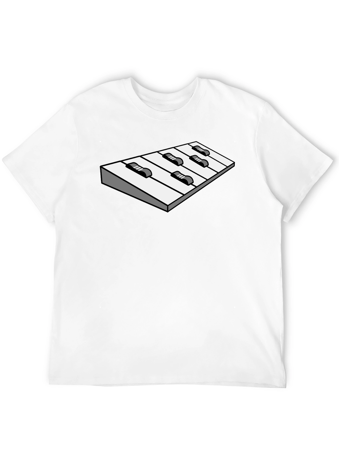 Optical Illusion Keyboard Graphic Tee - Cool Unique Design