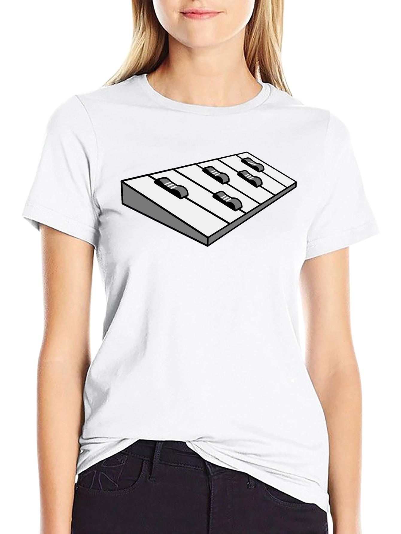 Optical Illusion Keyboard Graphic Tee - Cool Unique Design