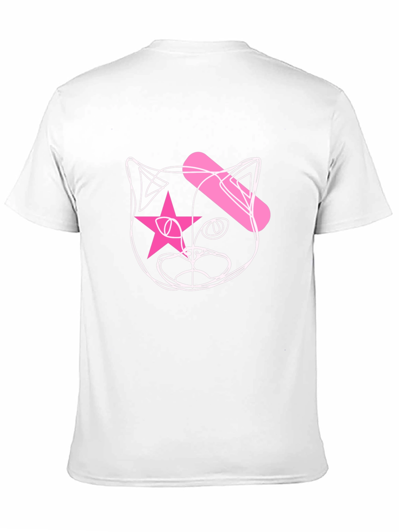 Cool Cat Star Eye Graphic Black T-Shirt