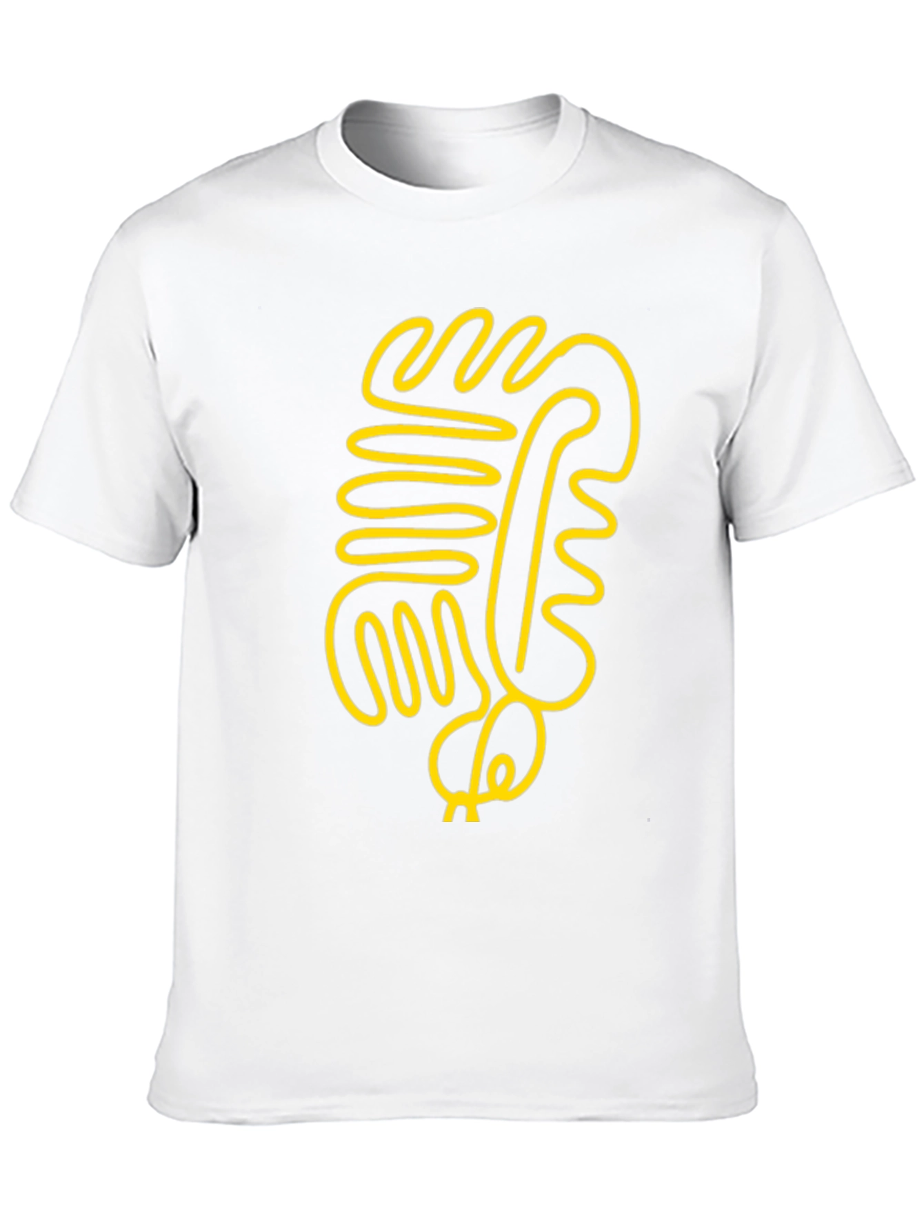 Abstract Line Art Graphic Tee - Modern Black T-Shirt