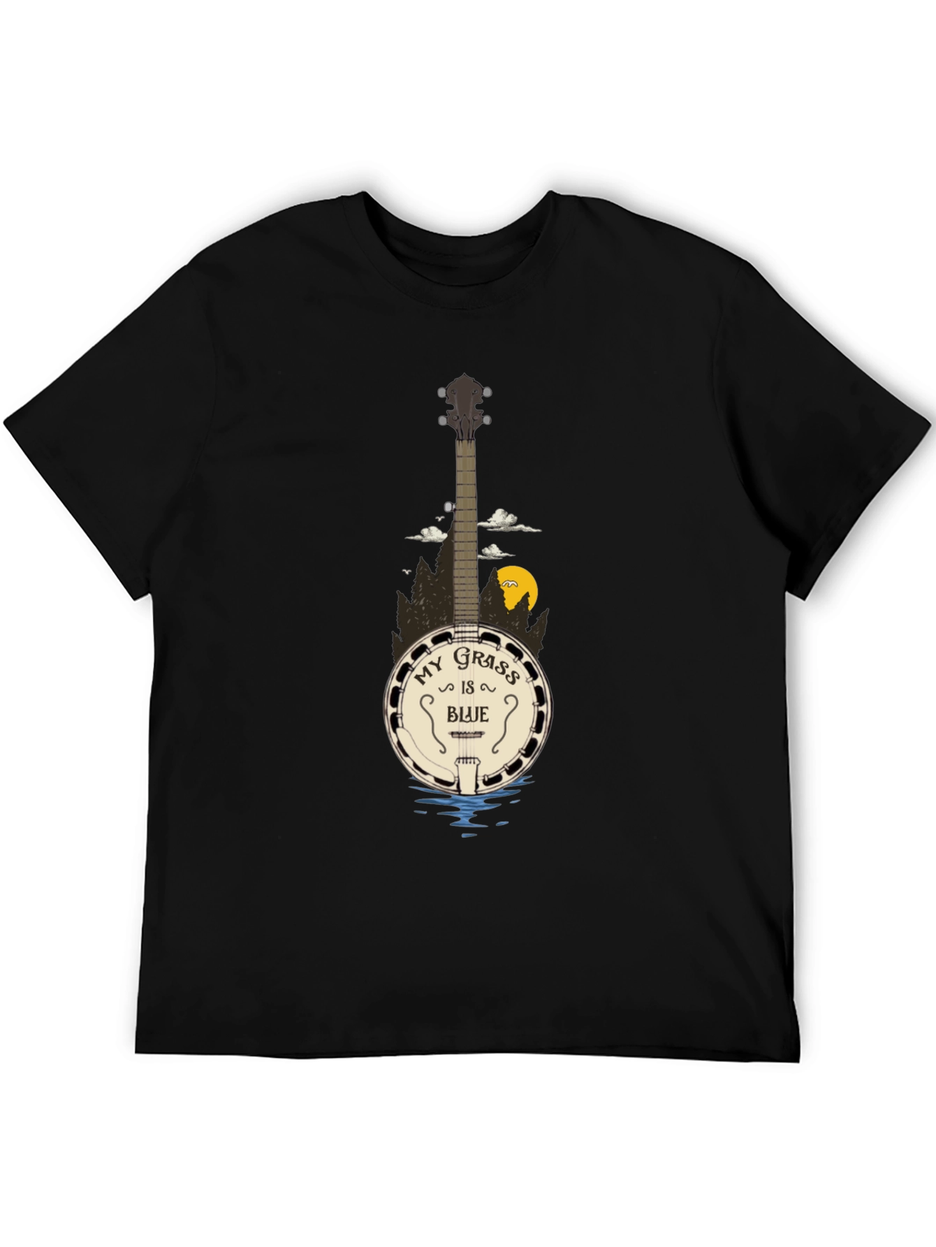 My Grass Is Blue Banjo Graphic T-Shirt