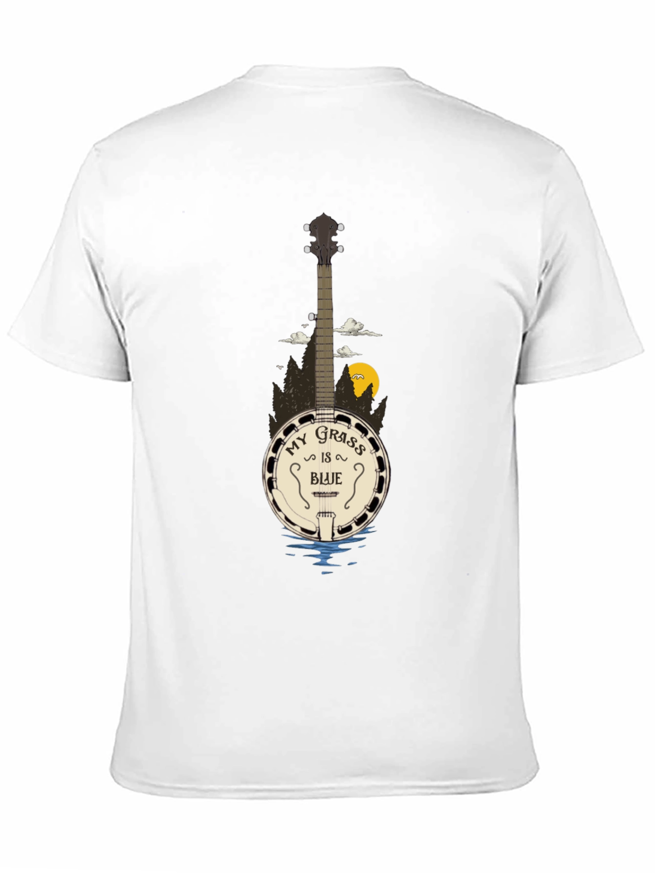 My Grass Is Blue Banjo Graphic T-Shirt