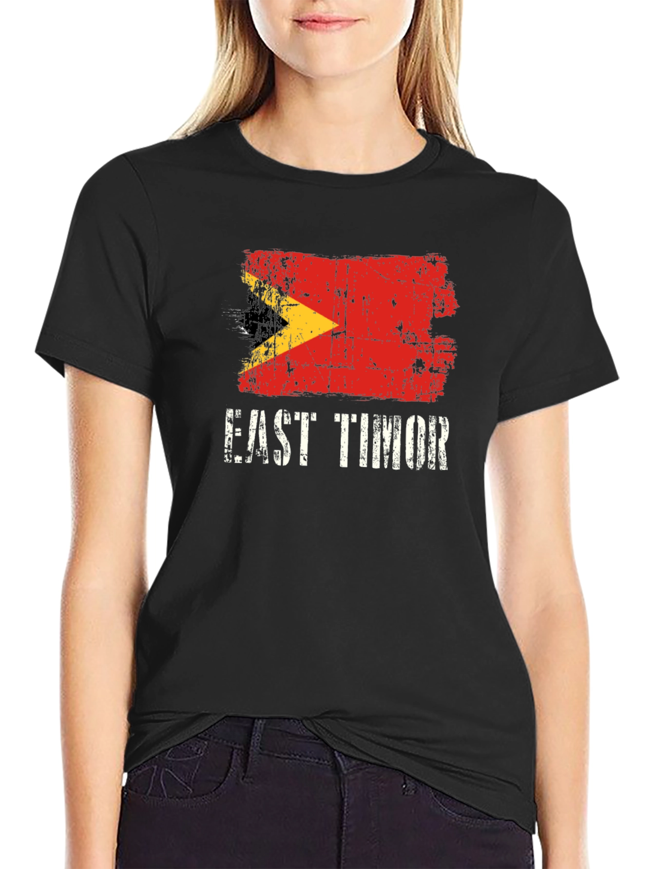 East Timor Flag Graphic T-Shirt
