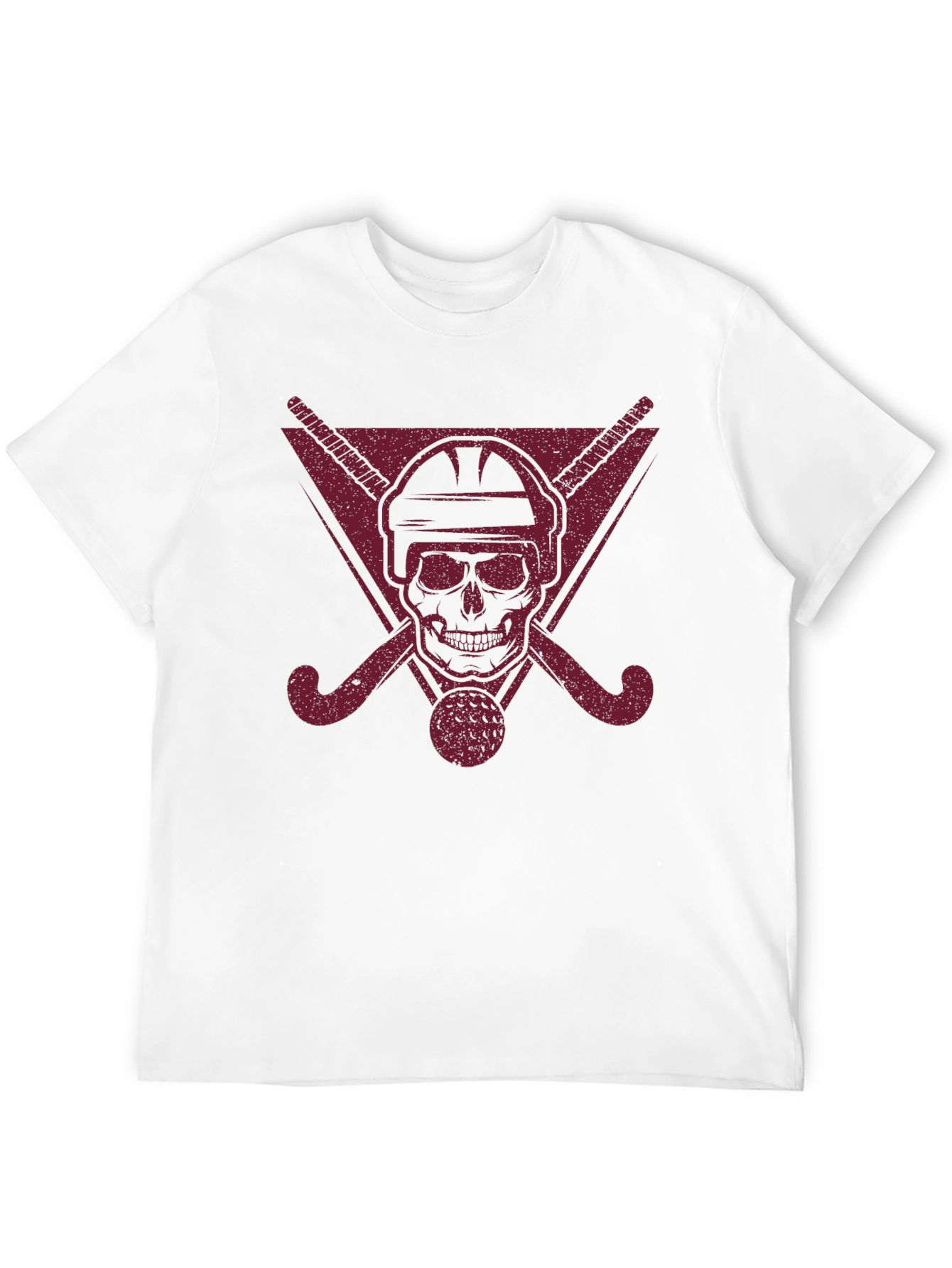 Hockey Skull Graphic Tee - Edgy Sports T-Shirt