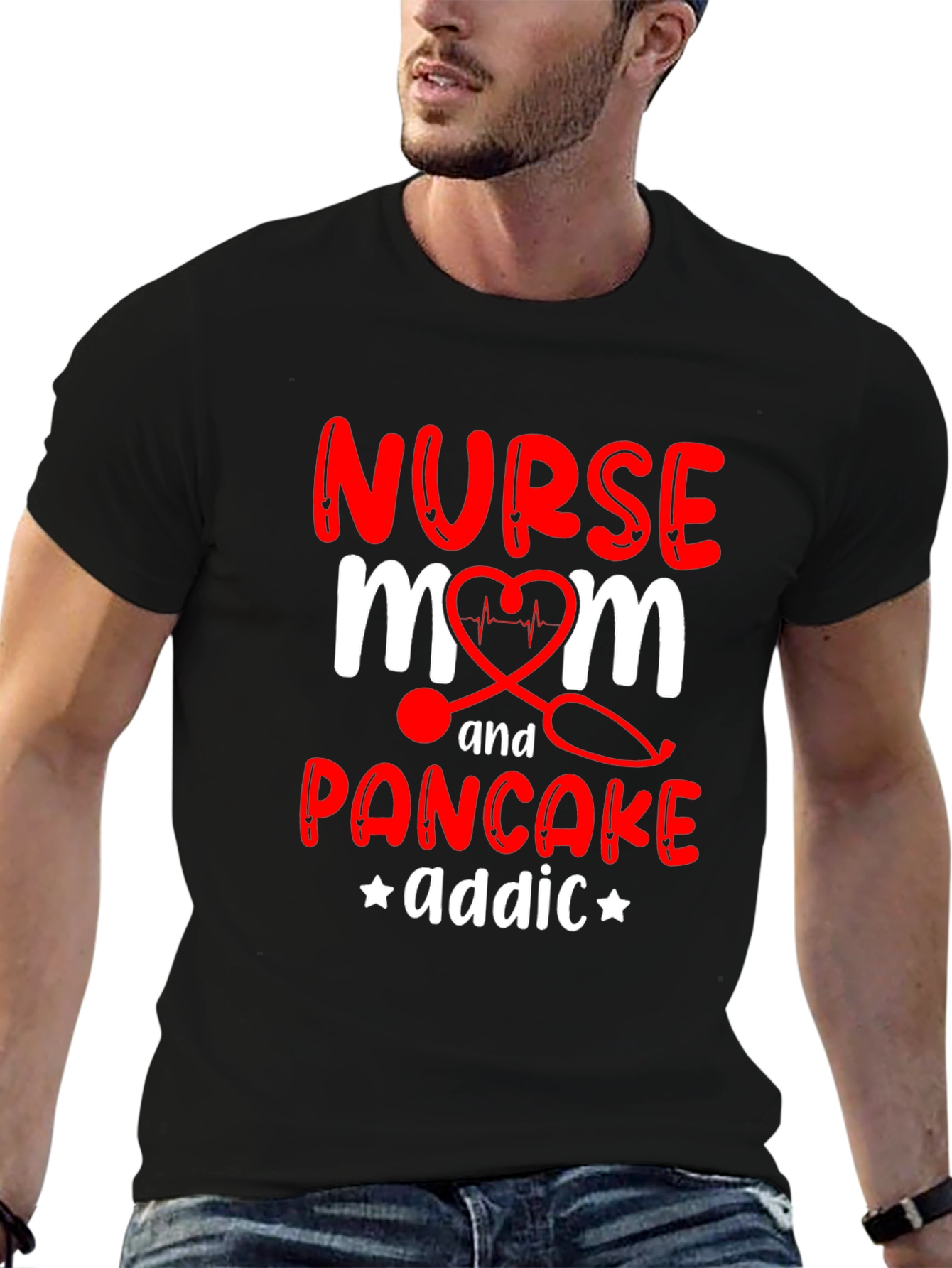 Nurse Mom Pancake Addict Graphic T-Shirt