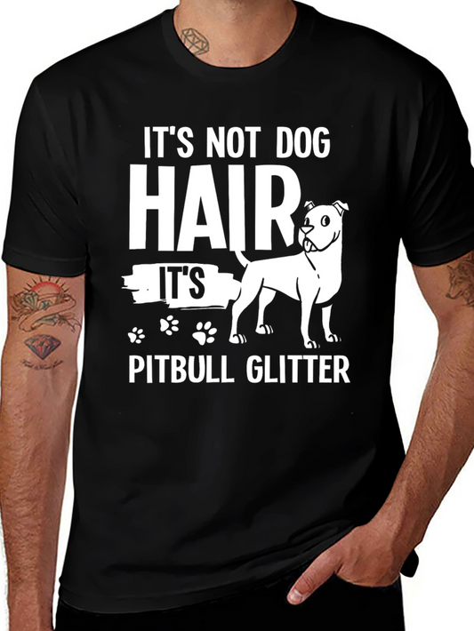 Pitbull Glitter Graphic T-Shirt - Dog Lover Tee