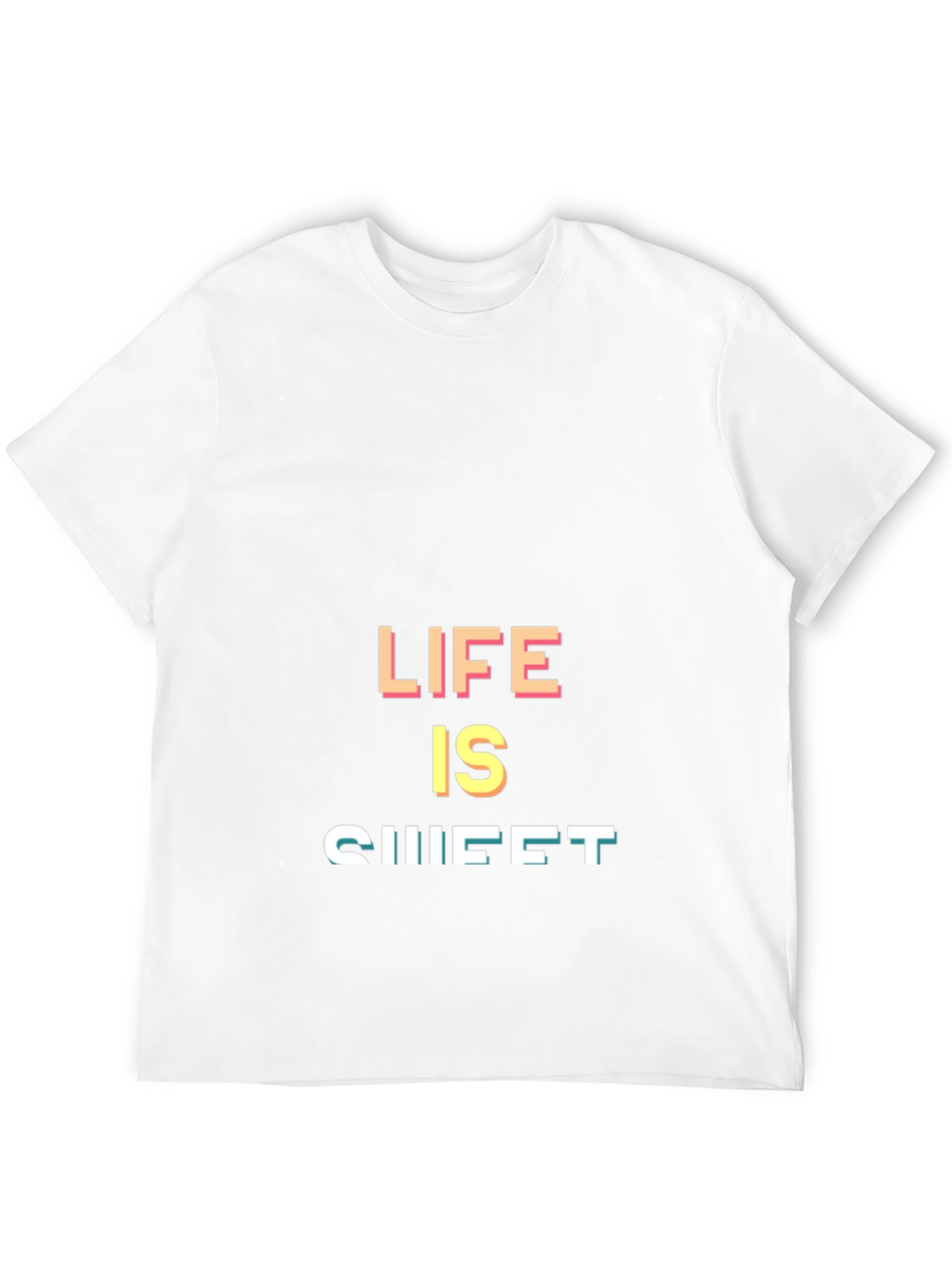 Life is Sweet Black Graphic Tee