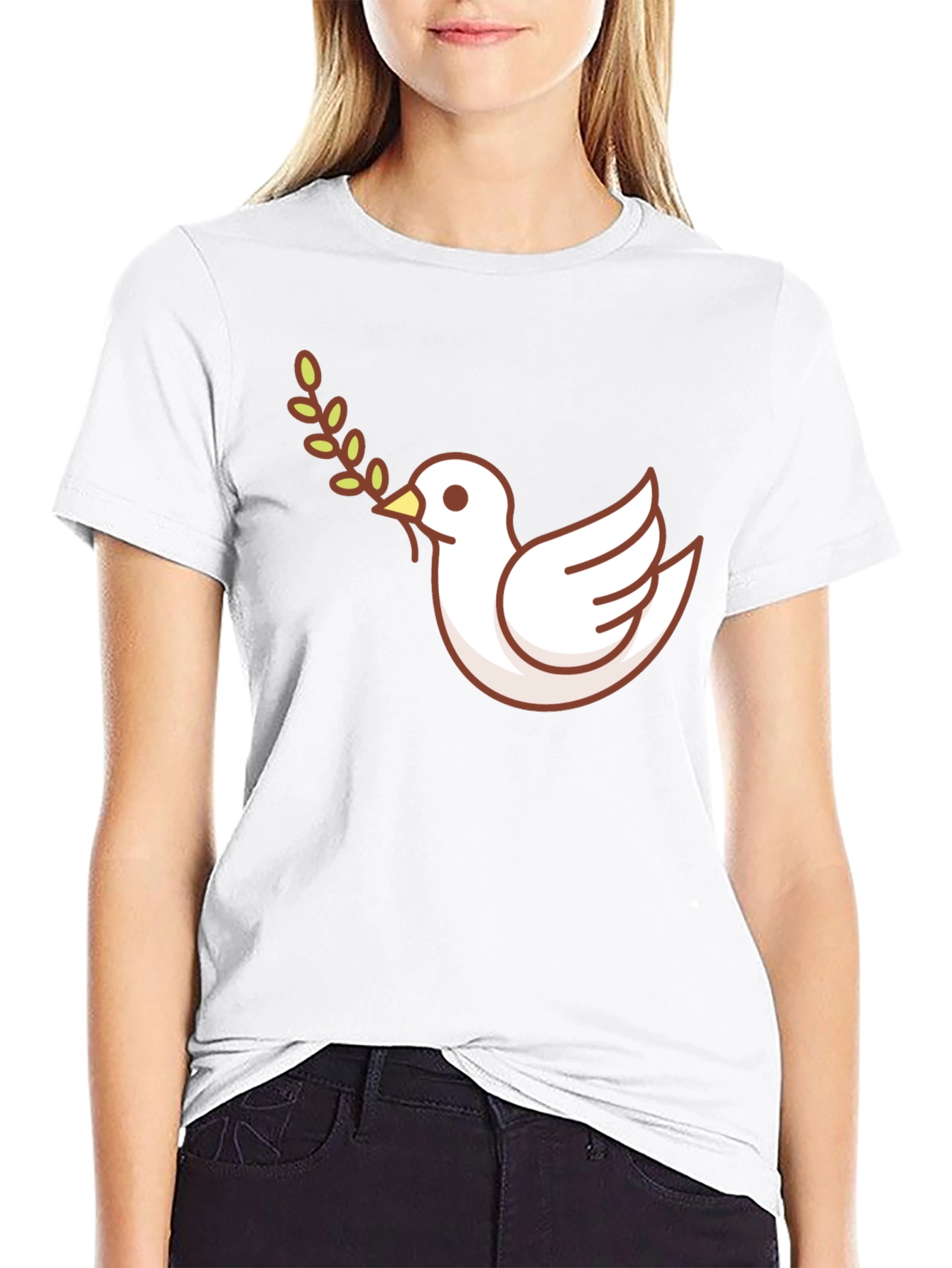 Peace Dove Graphic T-Shirt - Black