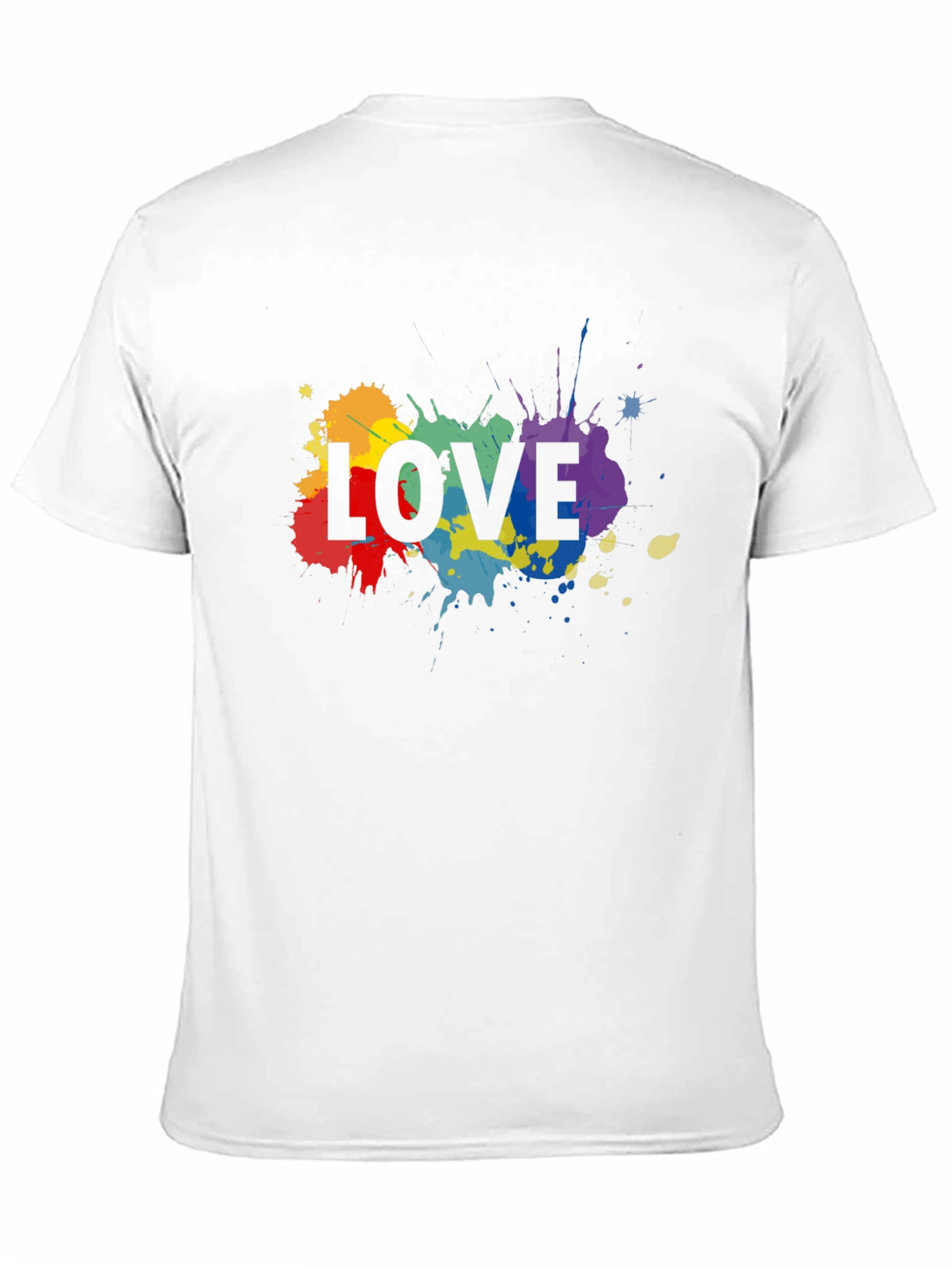 Love Splatter Print Crew Neck T-Shirt