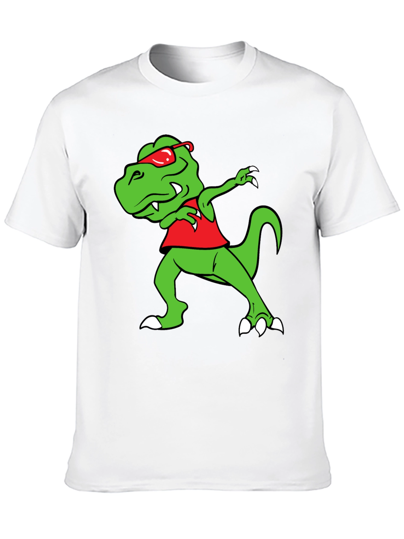 Dabbing Dino Graphic Tee - Fun Black T-Shirt