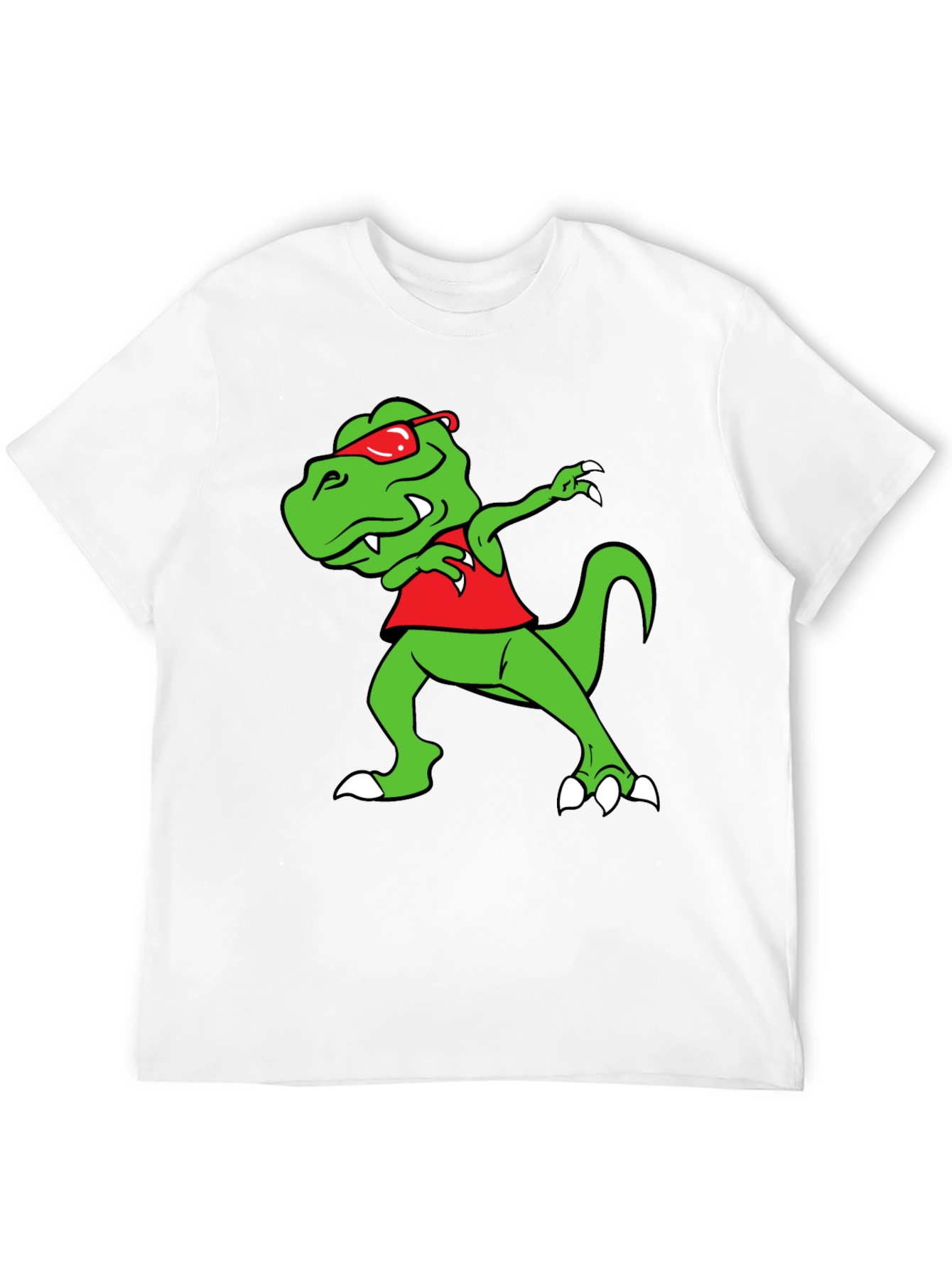 Dabbing Dino Graphic Tee - Fun Black T-Shirt