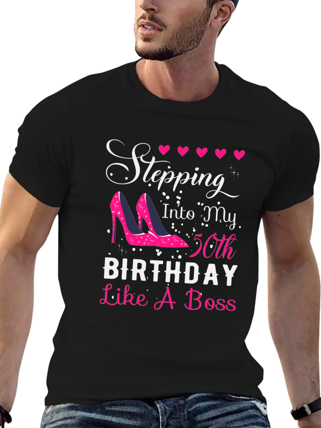 Stepping Into My 50th Birthday Like A Boss T-Shirt