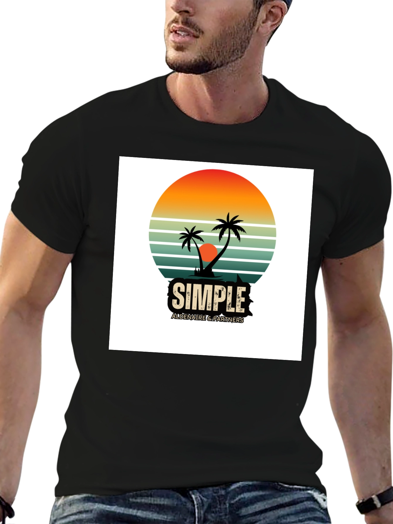 Retro Palm Tree Graphic T-Shirt