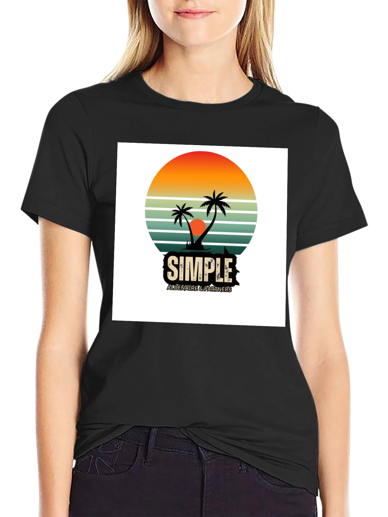 Retro Palm Tree Graphic T-Shirt