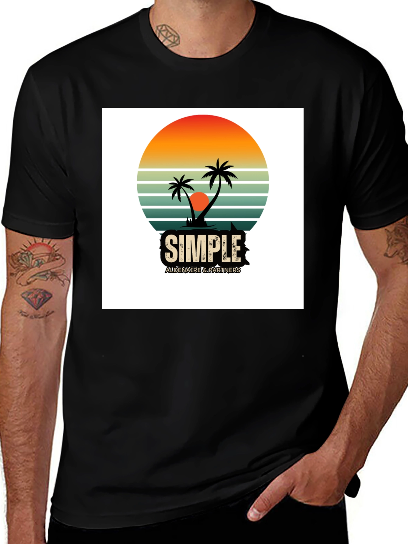 Retro Palm Tree Graphic T-Shirt