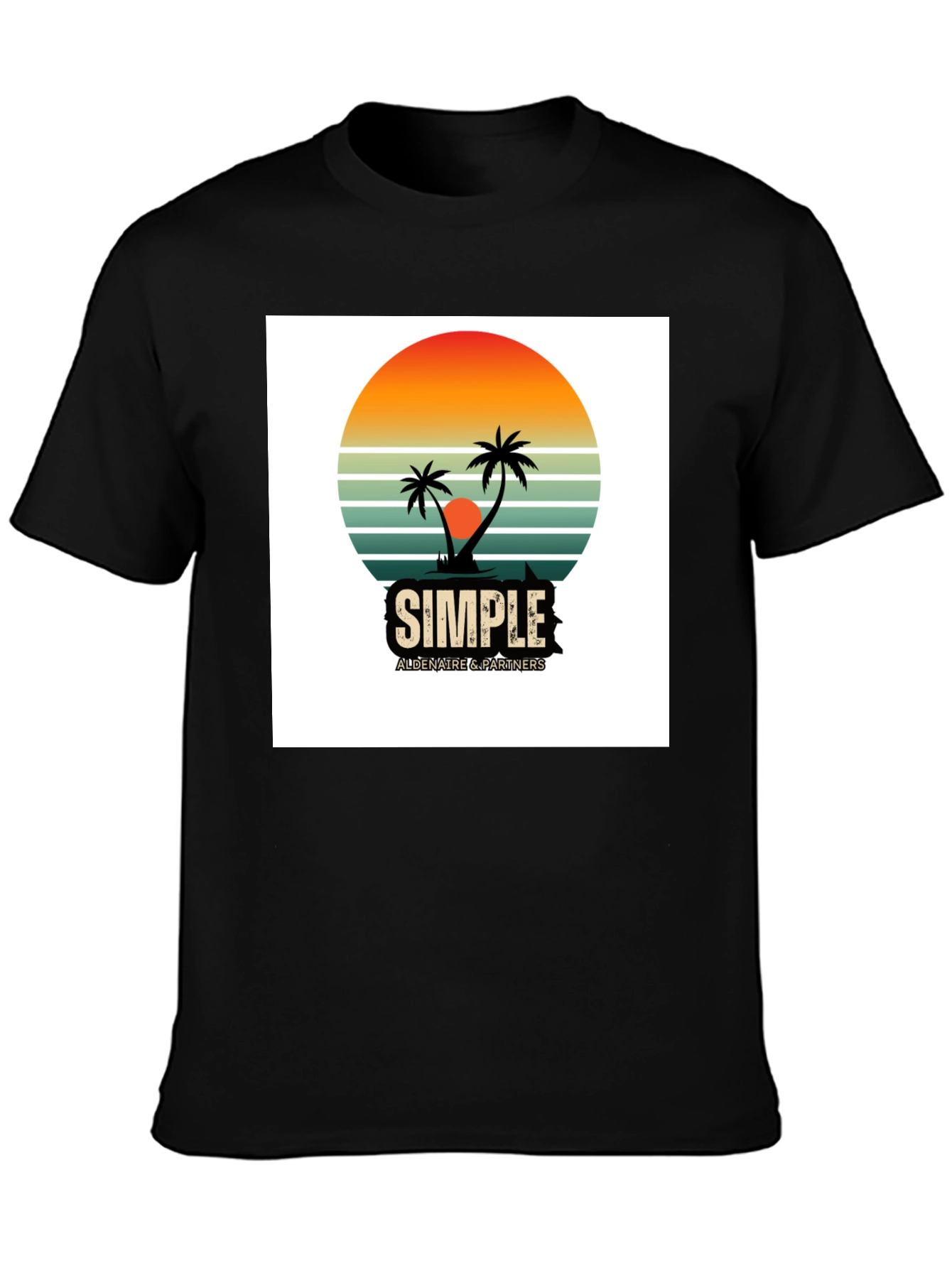 Retro Palm Tree Graphic T-Shirt
