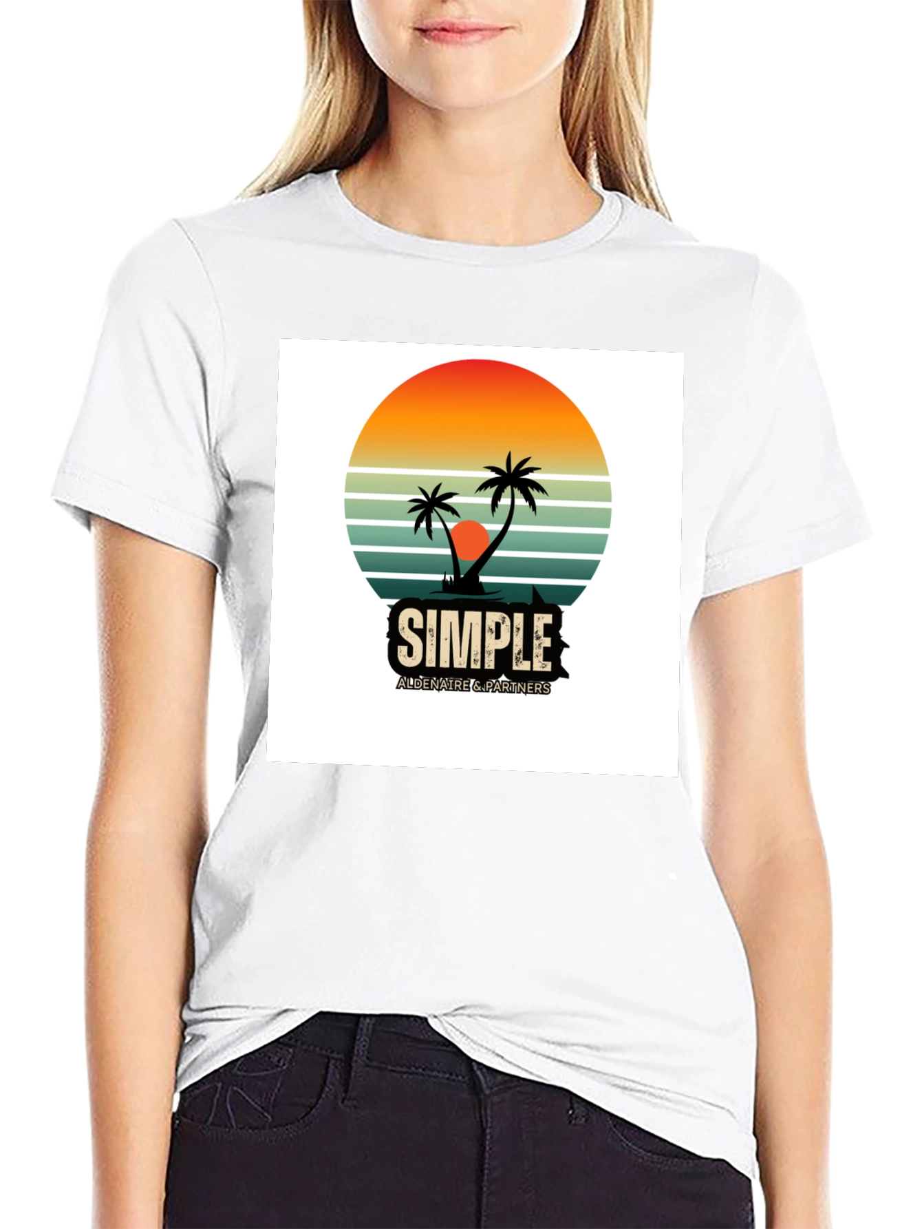Retro Palm Tree Graphic T-Shirt