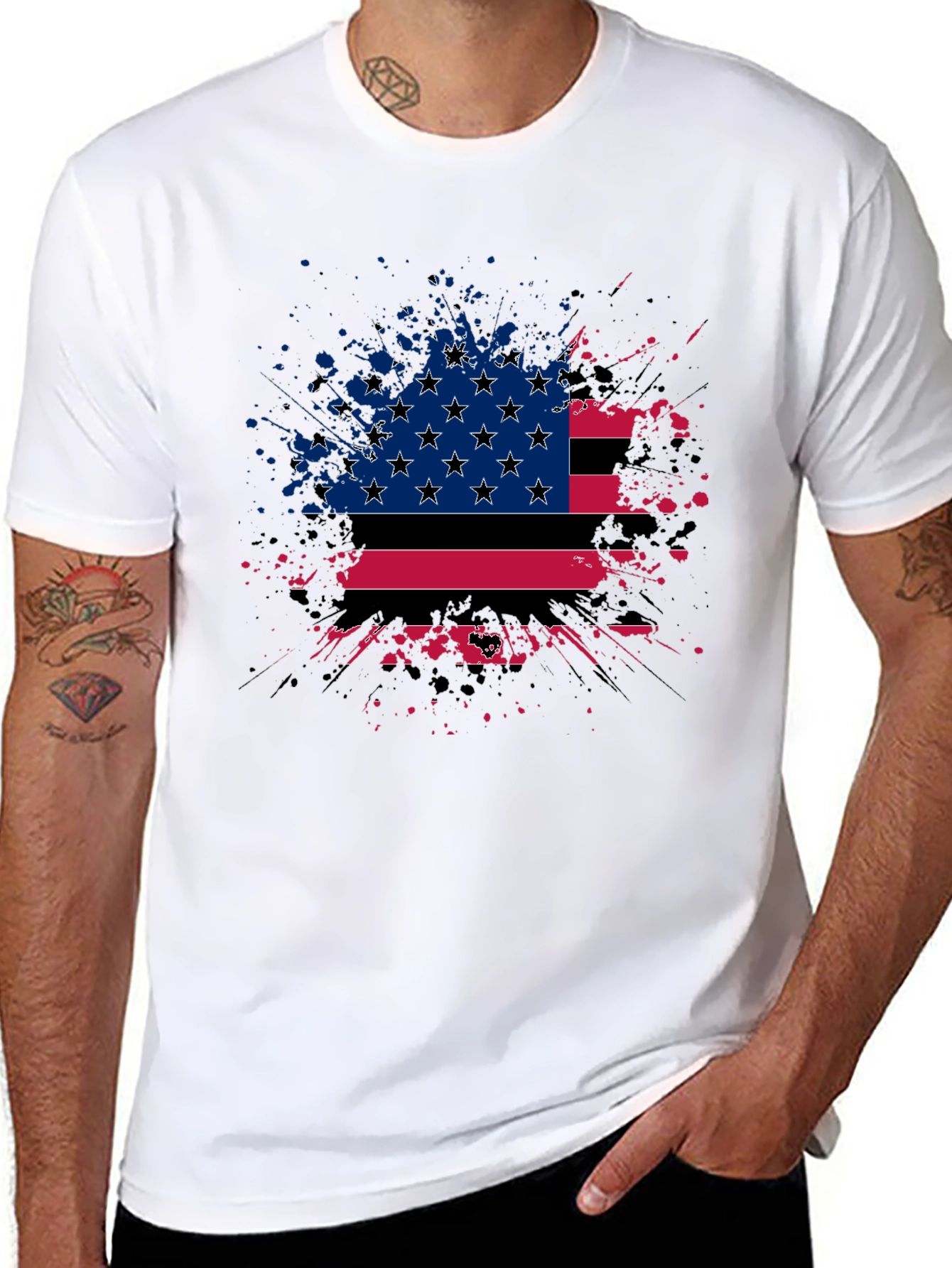Patriotic Splash Graphic Tee
