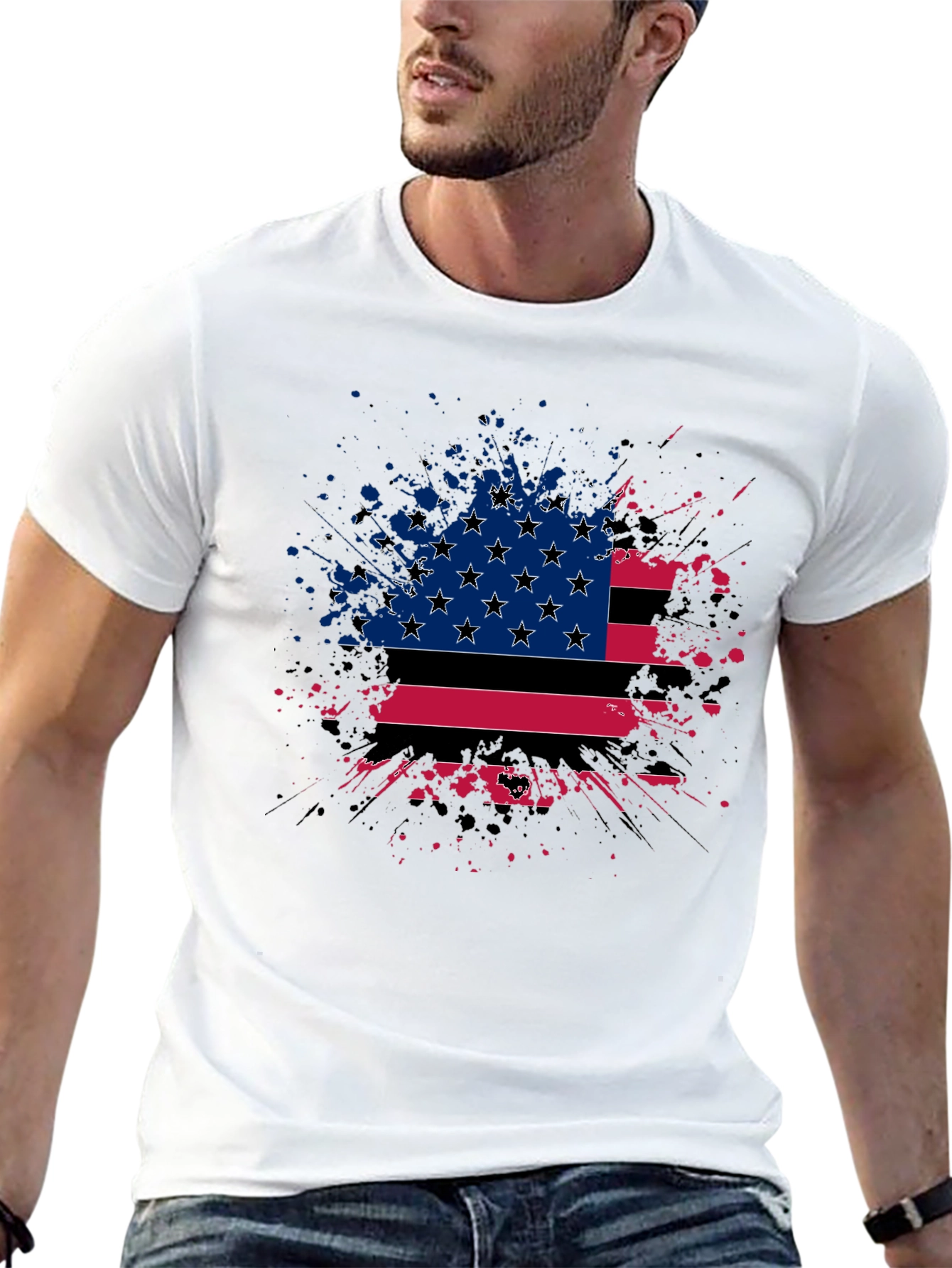 Patriotic Splash Graphic Tee
