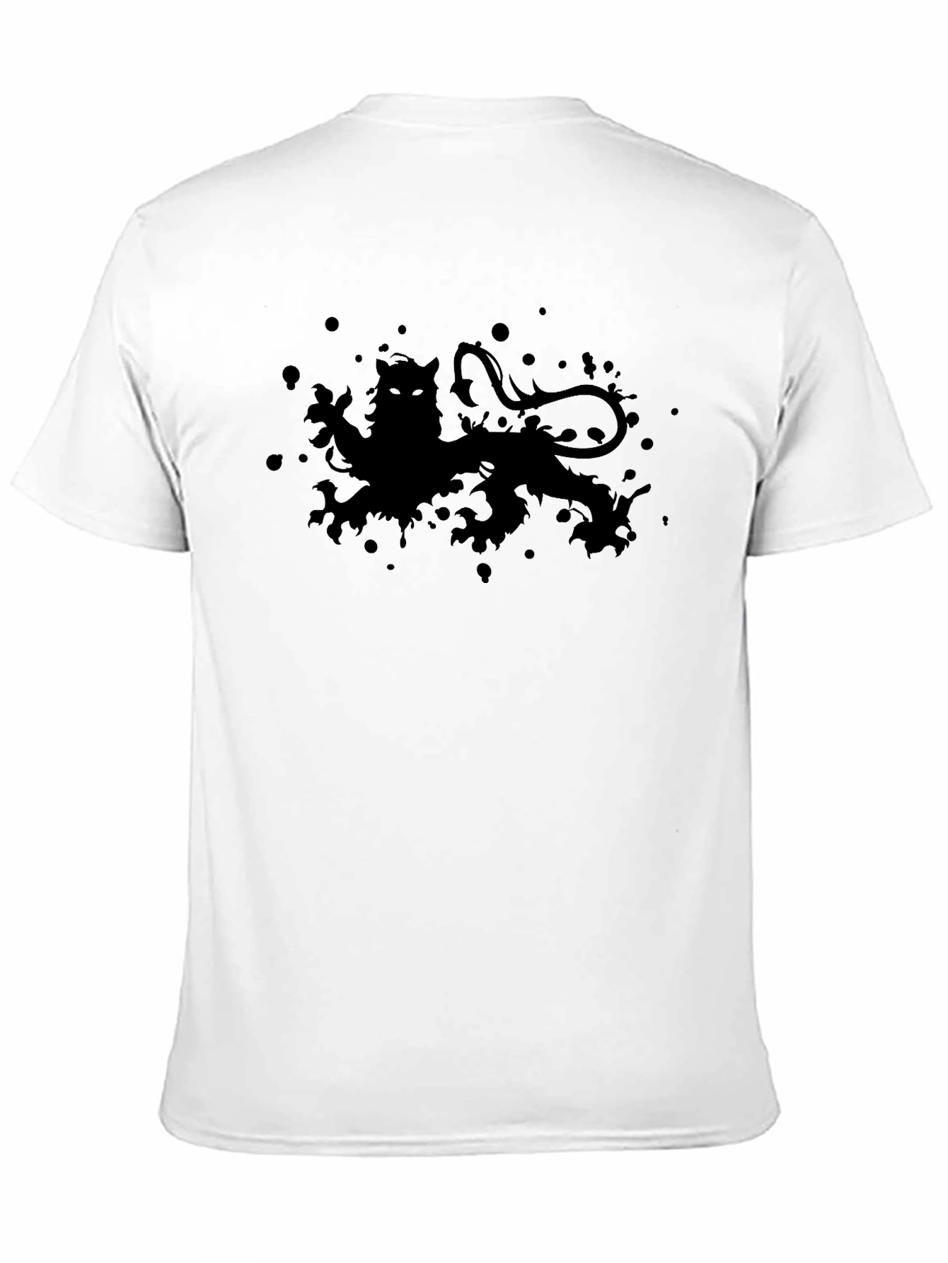 Lion Crest Mens T-Shirt - Solid Black