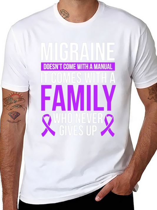 Migraine Awareness T-Shirt - Family Support Design