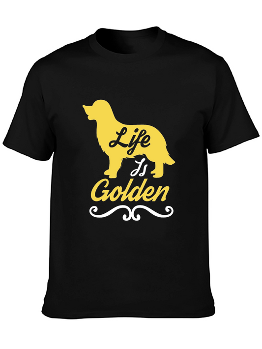 Life is Golden Dog Graphic Tee - Black