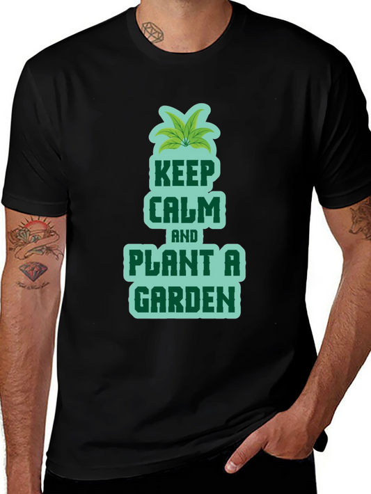 Keep Calm Plant A Garden T-Shirt - Stylish Graphic Tee